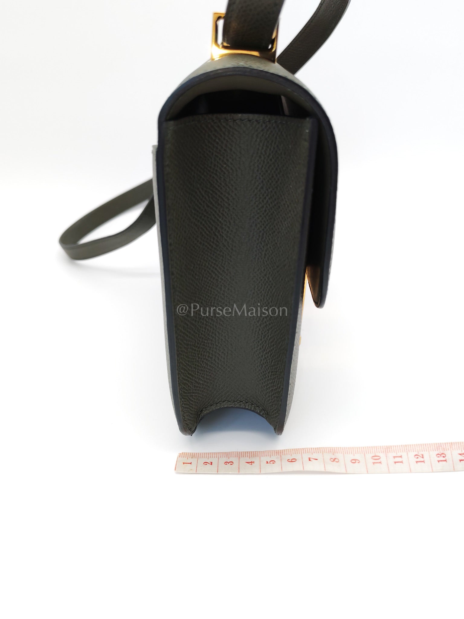 Constance 24 in Vert De Gris Epsom Leather Gold Hardware with Mirror Stamp U(2022) | Purse Maison Luxury Bags Shop