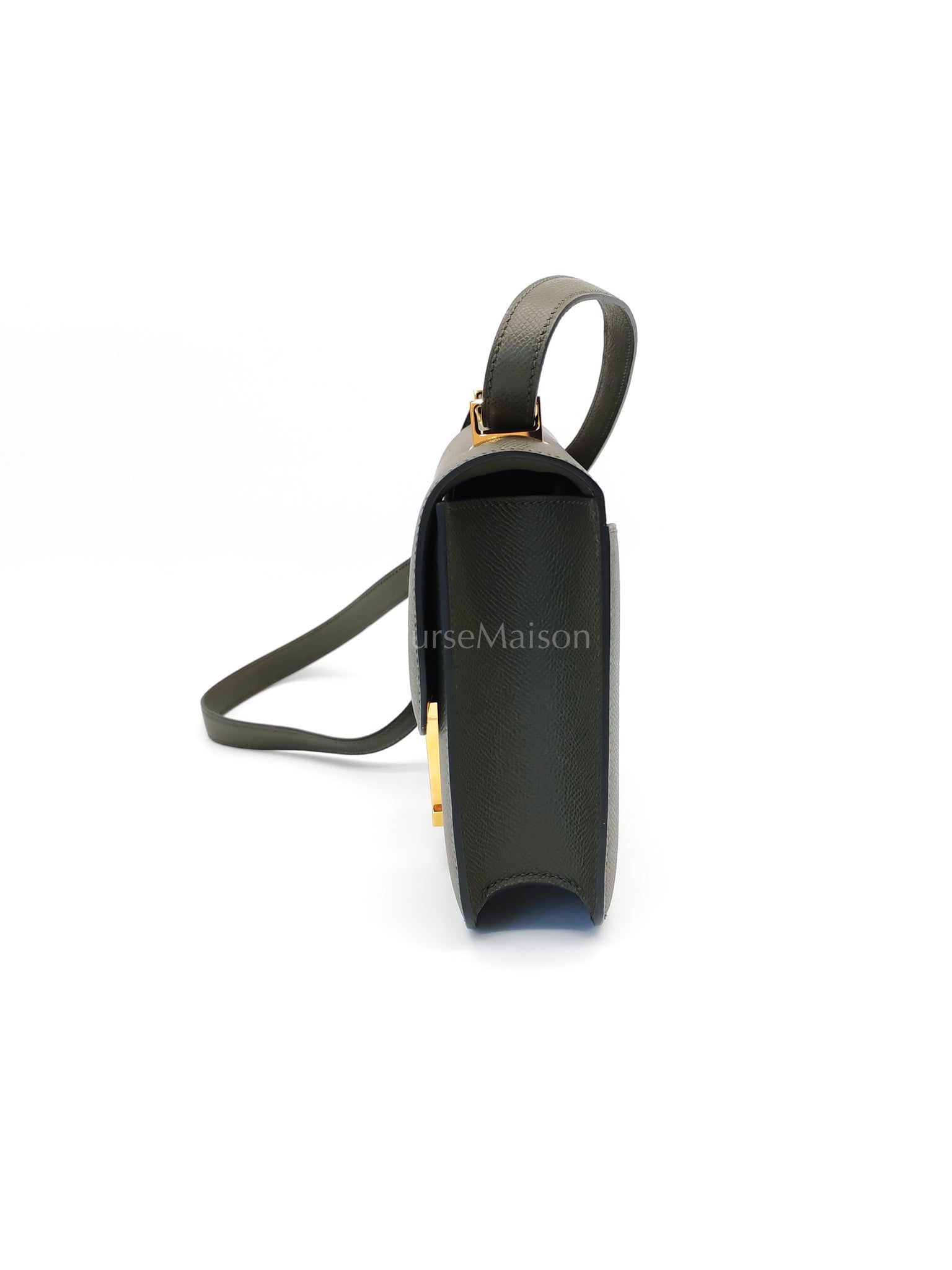 Constance 24 in Vert De Gris Epsom Leather Gold Hardware with Mirror Stamp U(2022) | Purse Maison Luxury Bags Shop