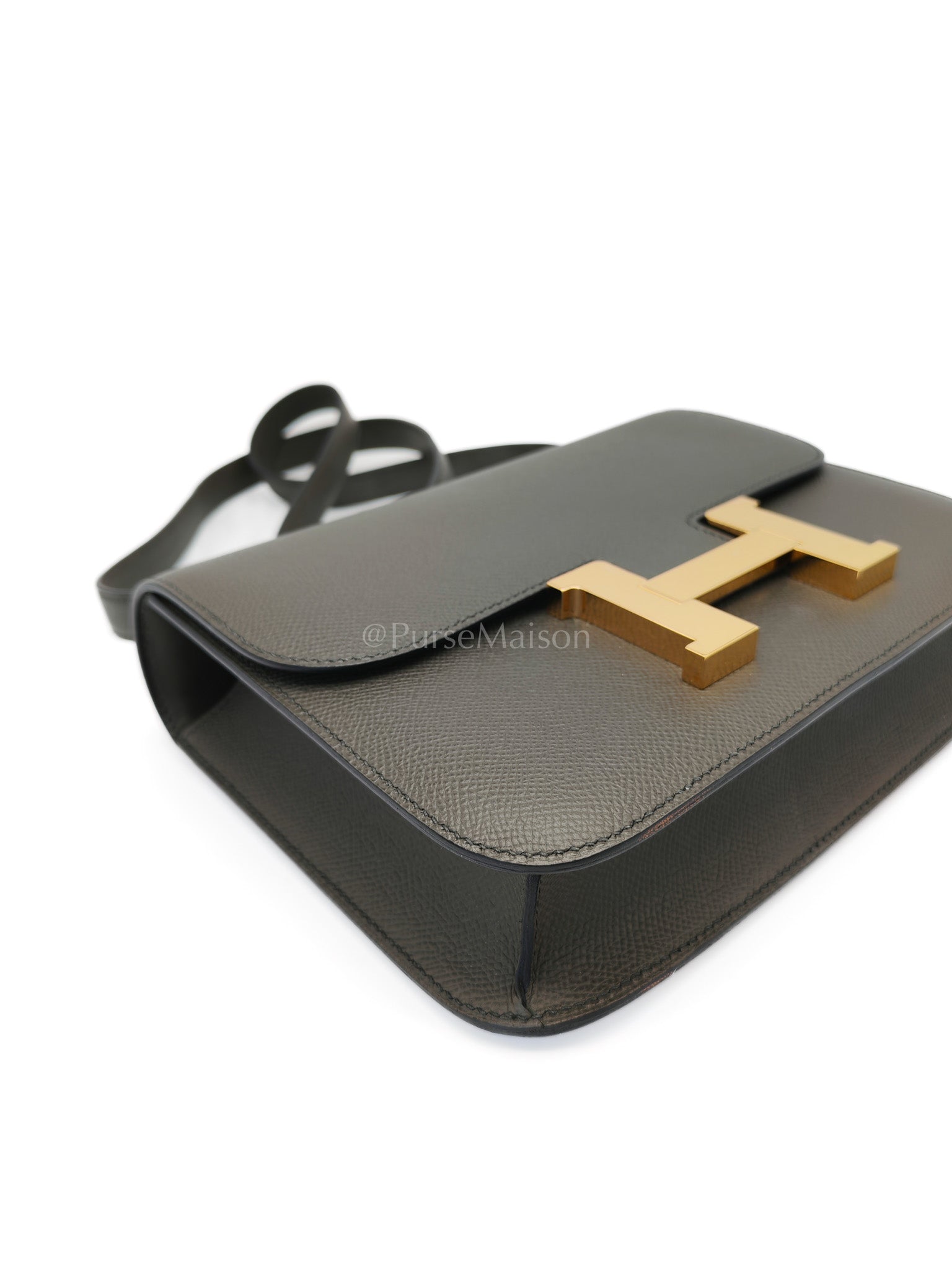 Constance 24 in Vert De Gris Epsom Leather Gold Hardware with Mirror Stamp U(2022) | Purse Maison Luxury Bags Shop