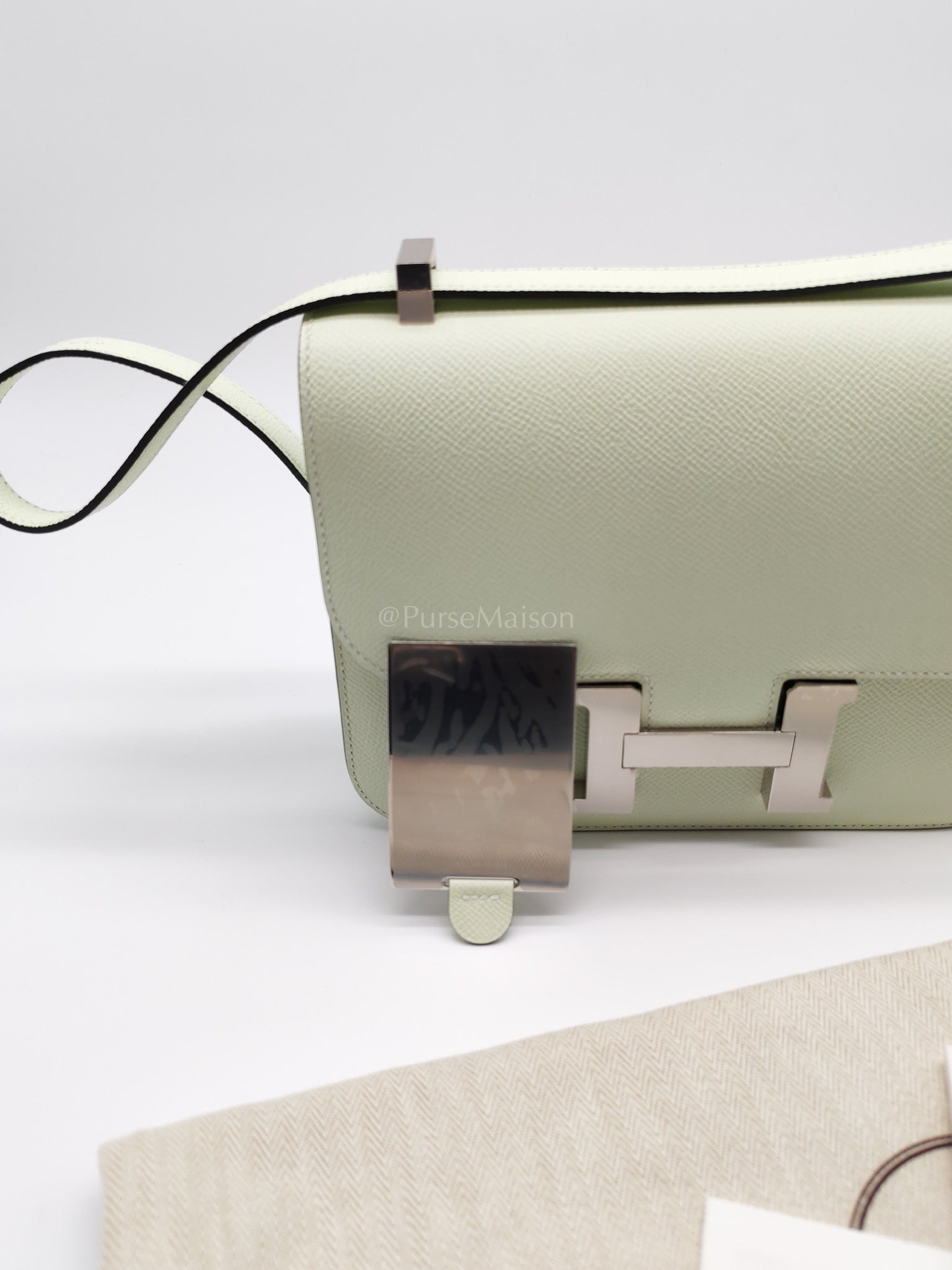 Constance 24 in Vert Fizz Epsom Leather Palladium Hardware Stamp B(2023) | Purse Maison Luxury Bags Shop