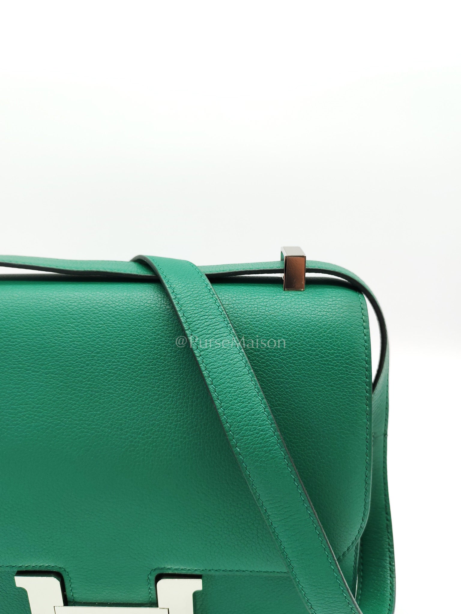 Constance 24 Vert Vertigo in Evercolor Leather and Palladium Hardware Stamp A (2017) | Purse Maison Luxury Bags Shop
