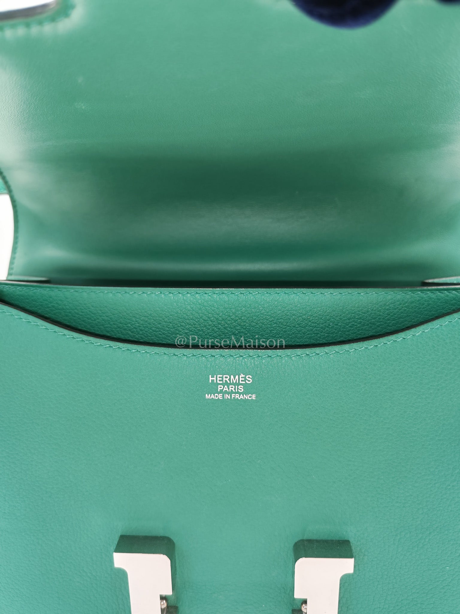 Constance 24 Vert Vertigo in Evercolor Leather and Palladium Hardware Stamp A (2017) | Purse Maison Luxury Bags Shop