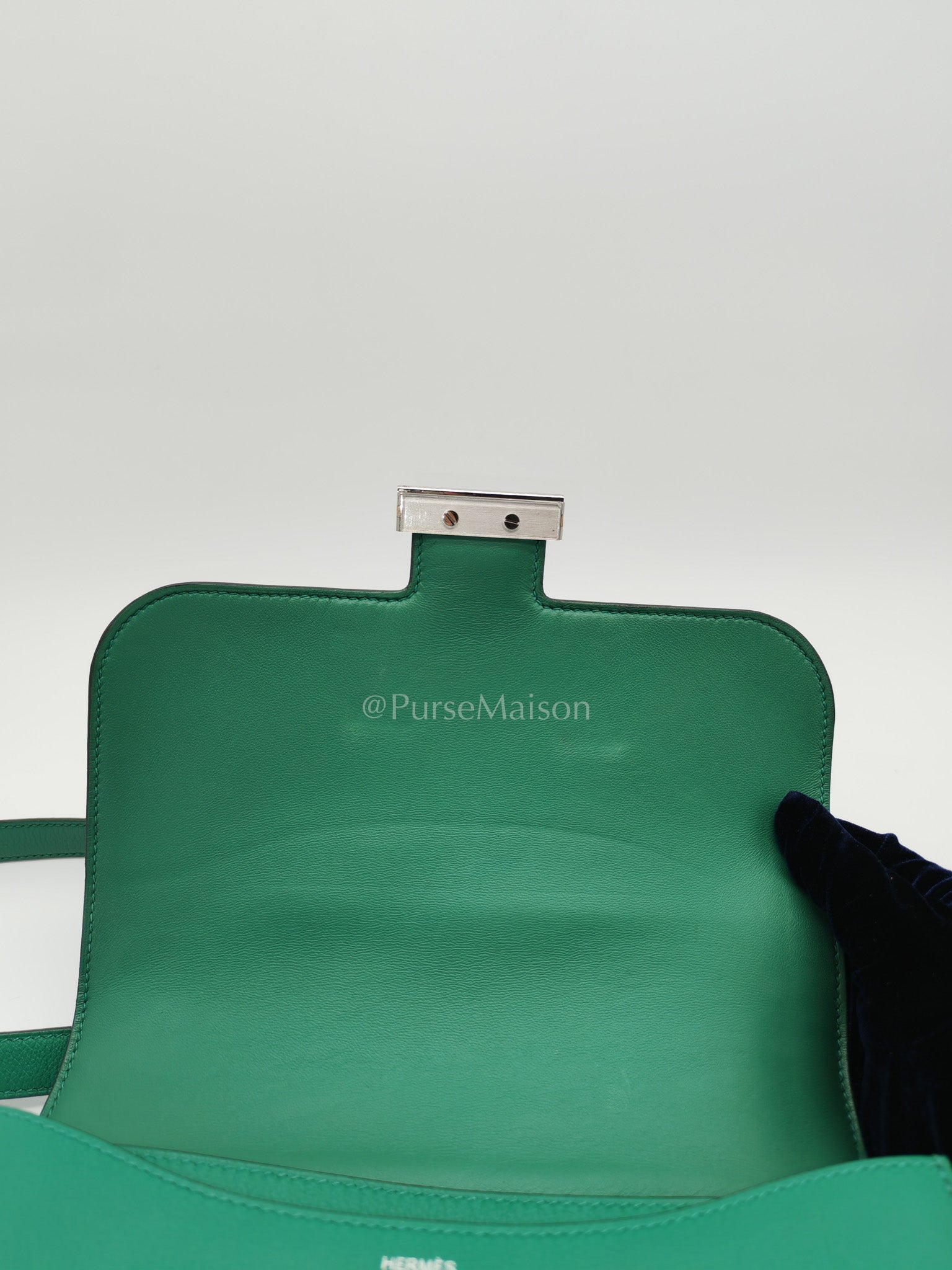 Constance 24 Vert Vertigo in Evercolor Leather and Palladium Hardware Stamp A (2017) | Purse Maison Luxury Bags Shop