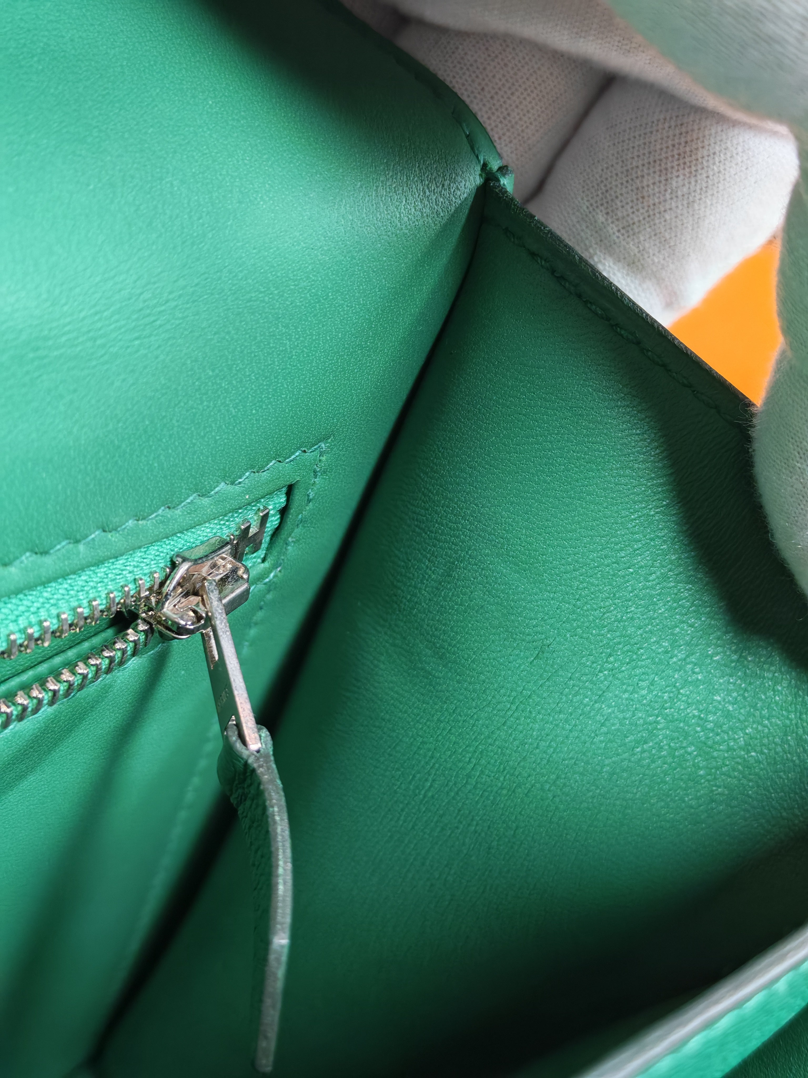 Constance 24 Vert Vertigo in Evercolor Leather and Palladium Hardware Stamp A (2017) | Purse Maison Luxury Bags Shop