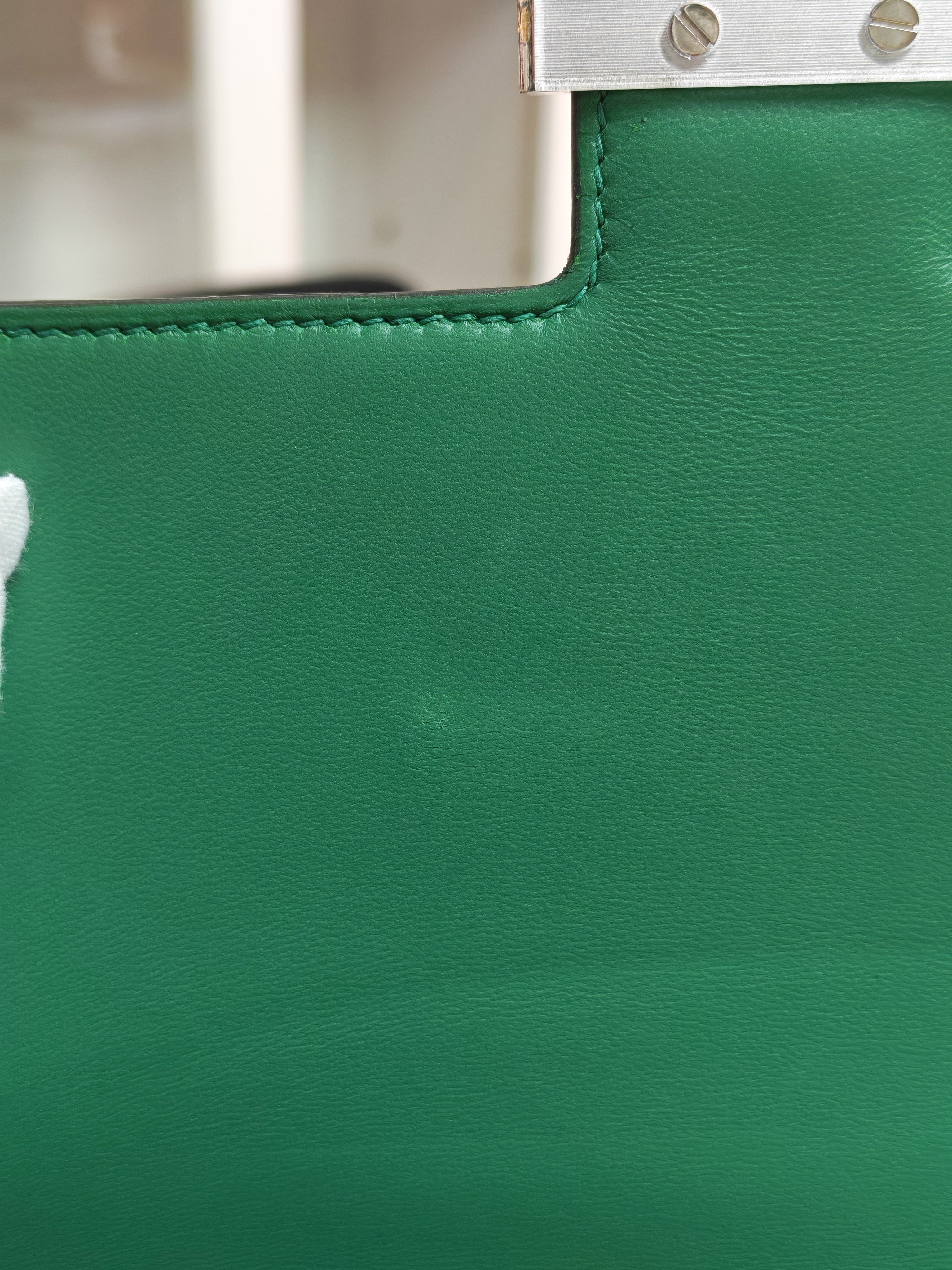 Constance 24 Vert Vertigo in Evercolor Leather and Palladium Hardware Stamp A (2017) | Purse Maison Luxury Bags Shop
