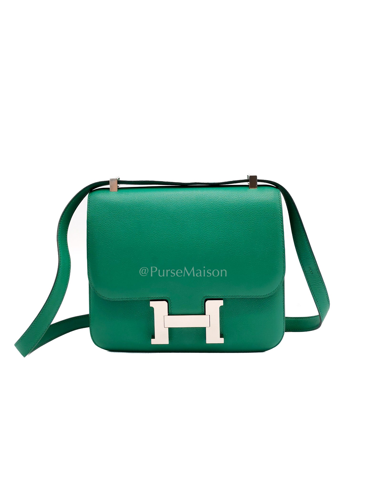 Constance 24 Vert Vertigo in Evercolor Leather and Palladium Hardware Stamp A (2017) | Purse Maison Luxury Bags Shop