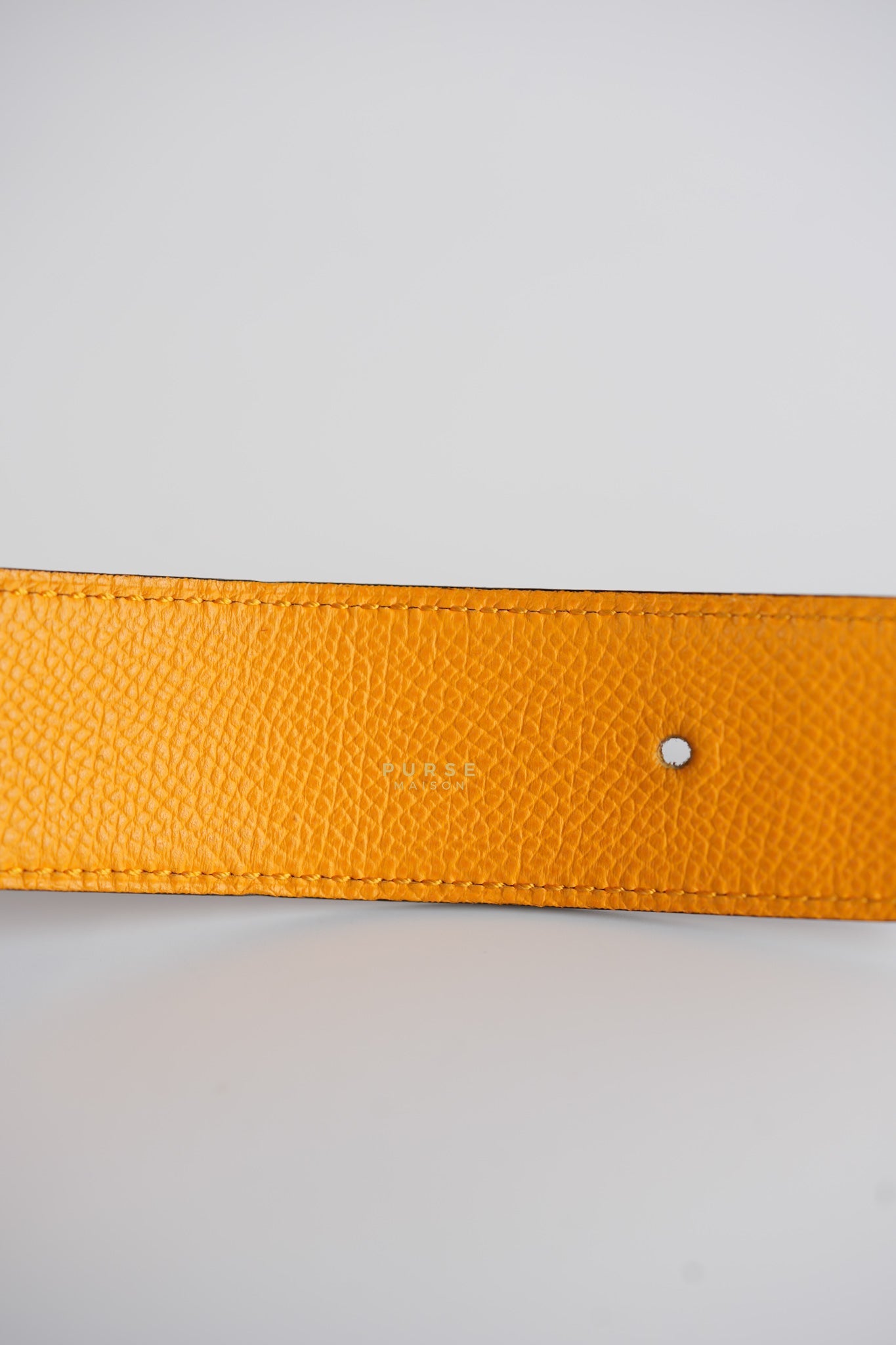 Constance Belt Reversible Leather Strap (Gold/Jaune D’or) (85) | Purse Maison Luxury Bags Shop