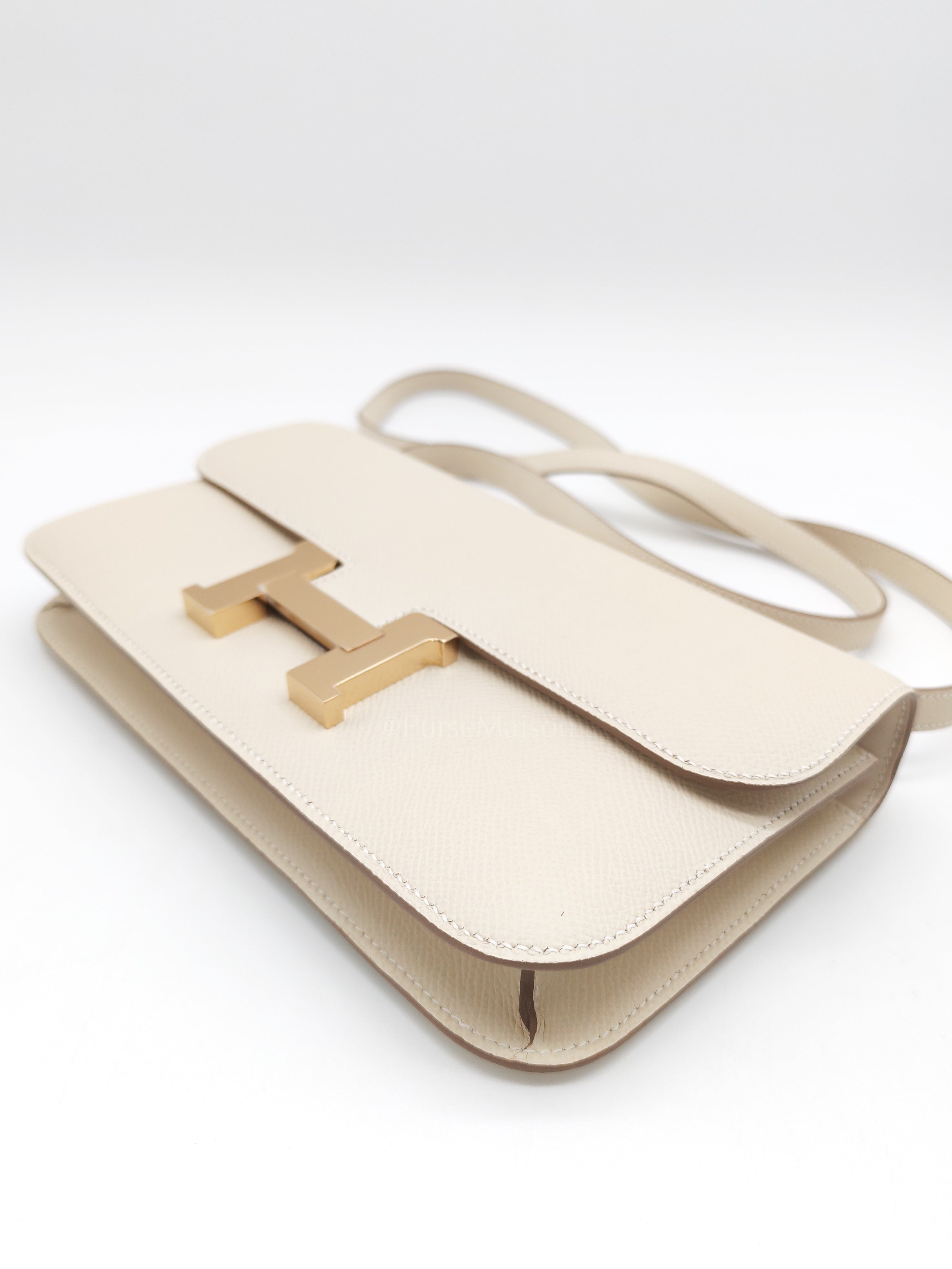 Constance Elan in Craie Epsom Leather and Permabrass Hardware Stamp G(2026) | Purse Maison Luxury Bags Shop