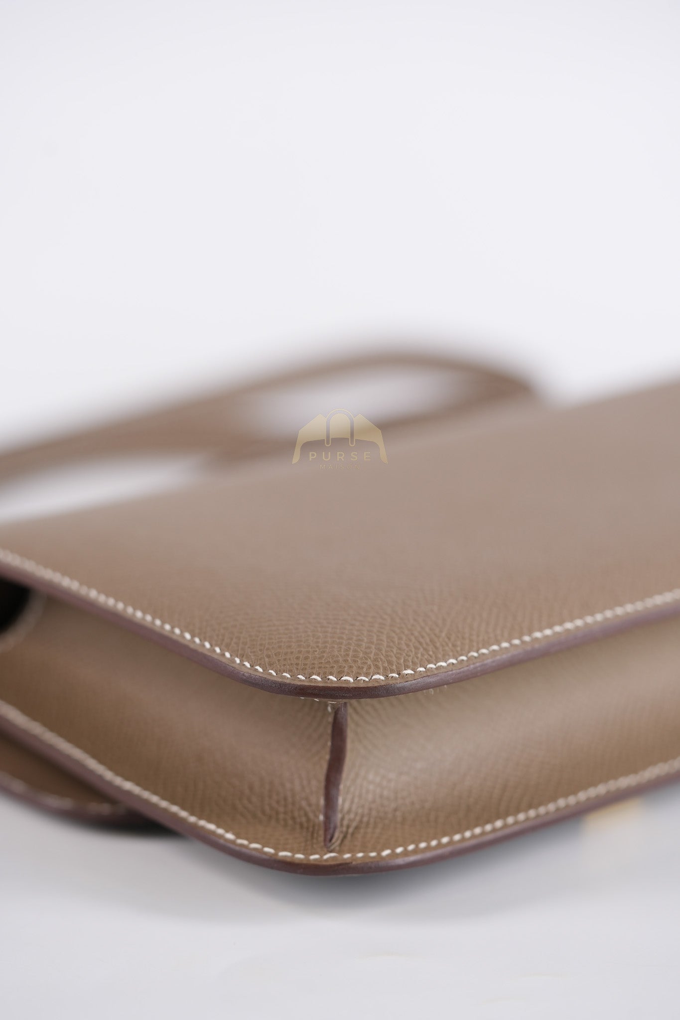 Constance Elan in Etoupe Epsom Leather and Gold Hardware Stamp W (2024) | Purse Maison Luxury Bags Shop