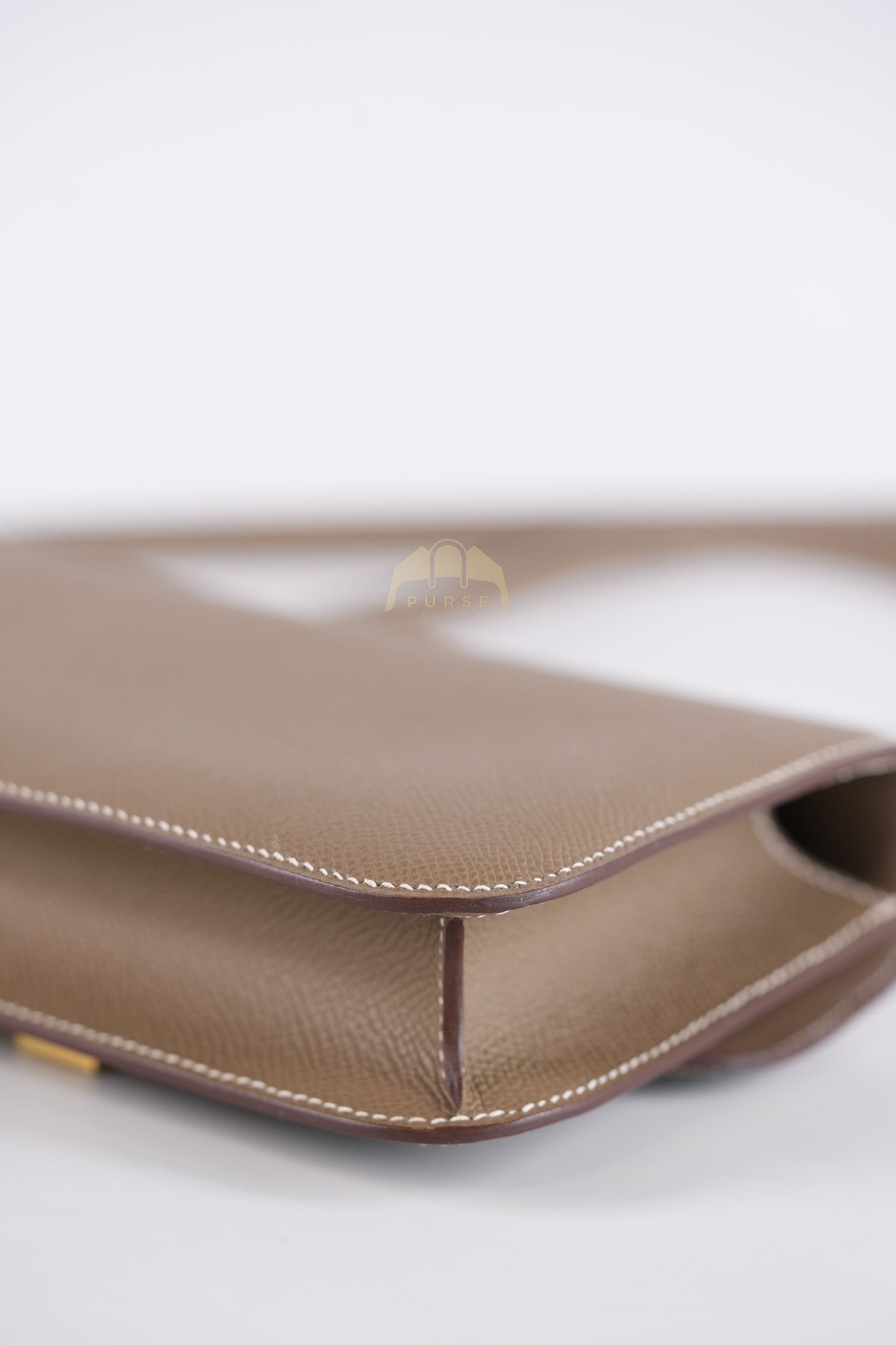 Constance Elan in Etoupe Epsom Leather and Gold Hardware Stamp W (2024) | Purse Maison Luxury Bags Shop