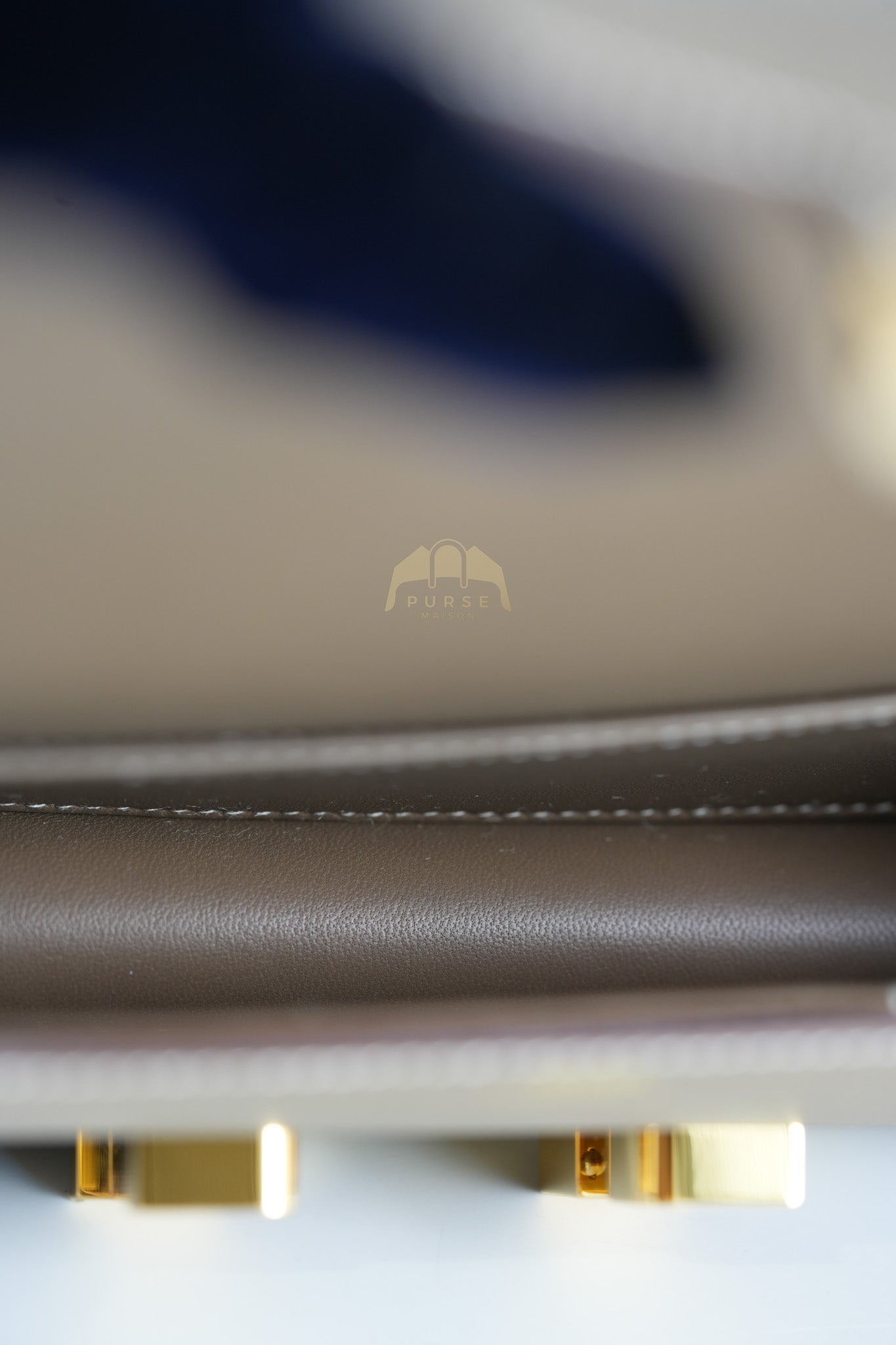 Constance Elan in Etoupe Epsom Leather and Gold Hardware Stamp W (2024) | Purse Maison Luxury Bags Shop