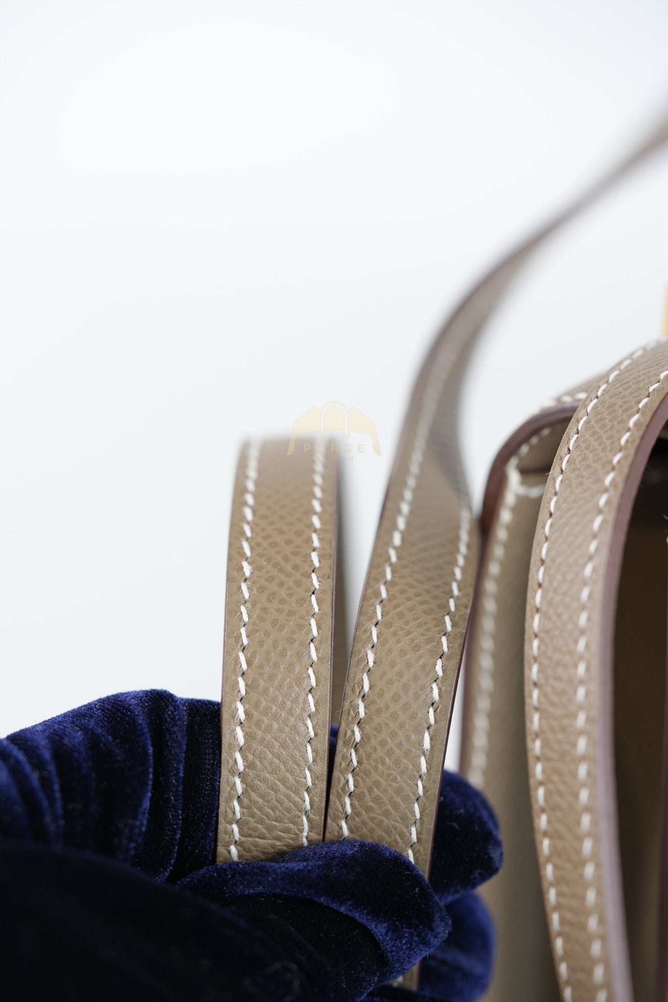 Constance Elan in Etoupe Epsom Leather and Gold Hardware Stamp W (2024) | Purse Maison Luxury Bags Shop