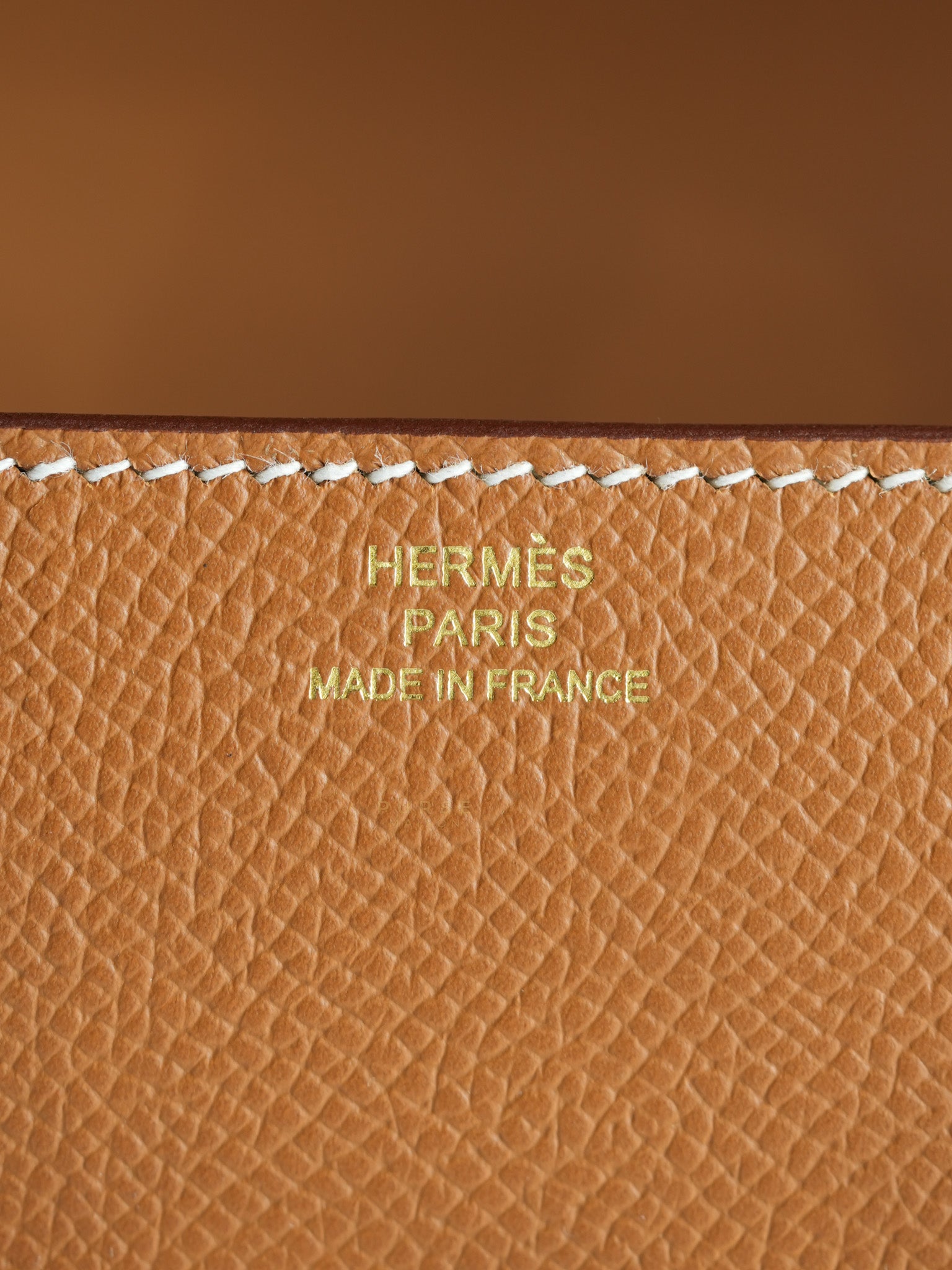 Constance Elan in Gold Epsom Leather with Gold Hardware Stamp K(2025) | Purse Maison Luxury Bags Shop