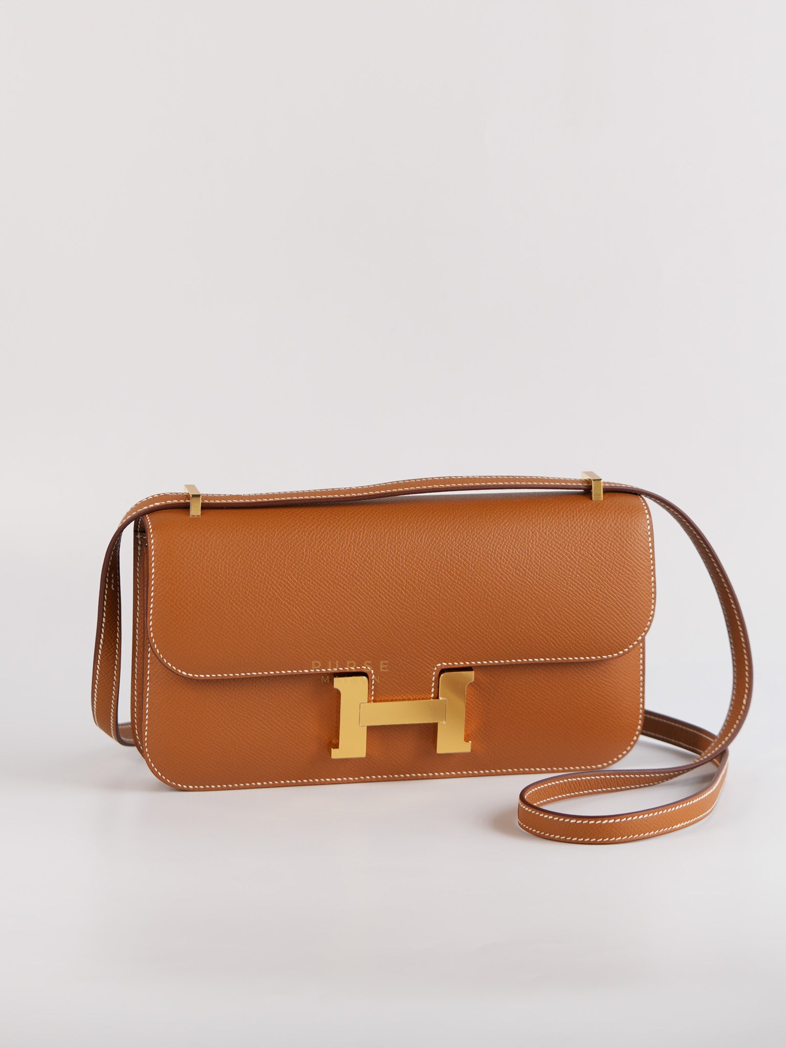 Constance Elan in Gold Epsom Leather with Gold Hardware Stamp K(2025) | Purse Maison Luxury Bags Shop
