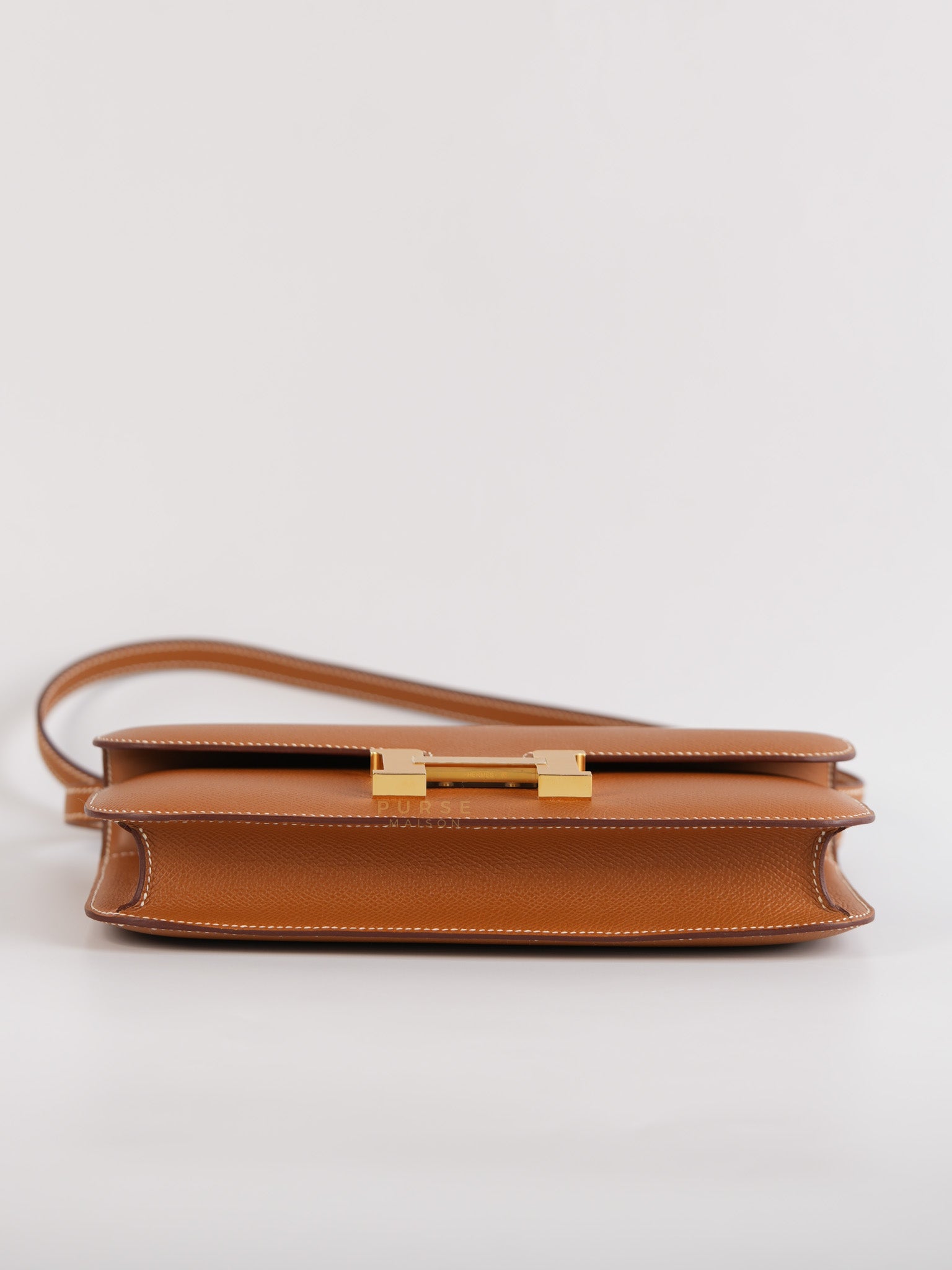 Constance Elan in Gold Epsom Leather with Gold Hardware Stamp K(2025) | Purse Maison Luxury Bags Shop