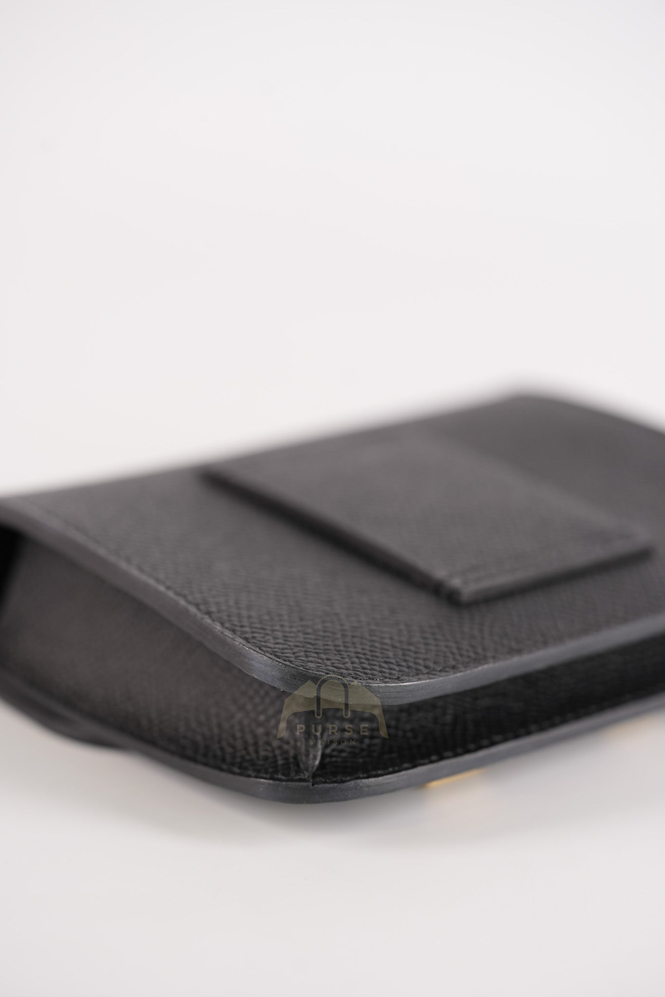 Constance Slim Black in Epsom Leather & Gold Hardware Stamp W (2024) | Purse Maison Luxury Bags Shop