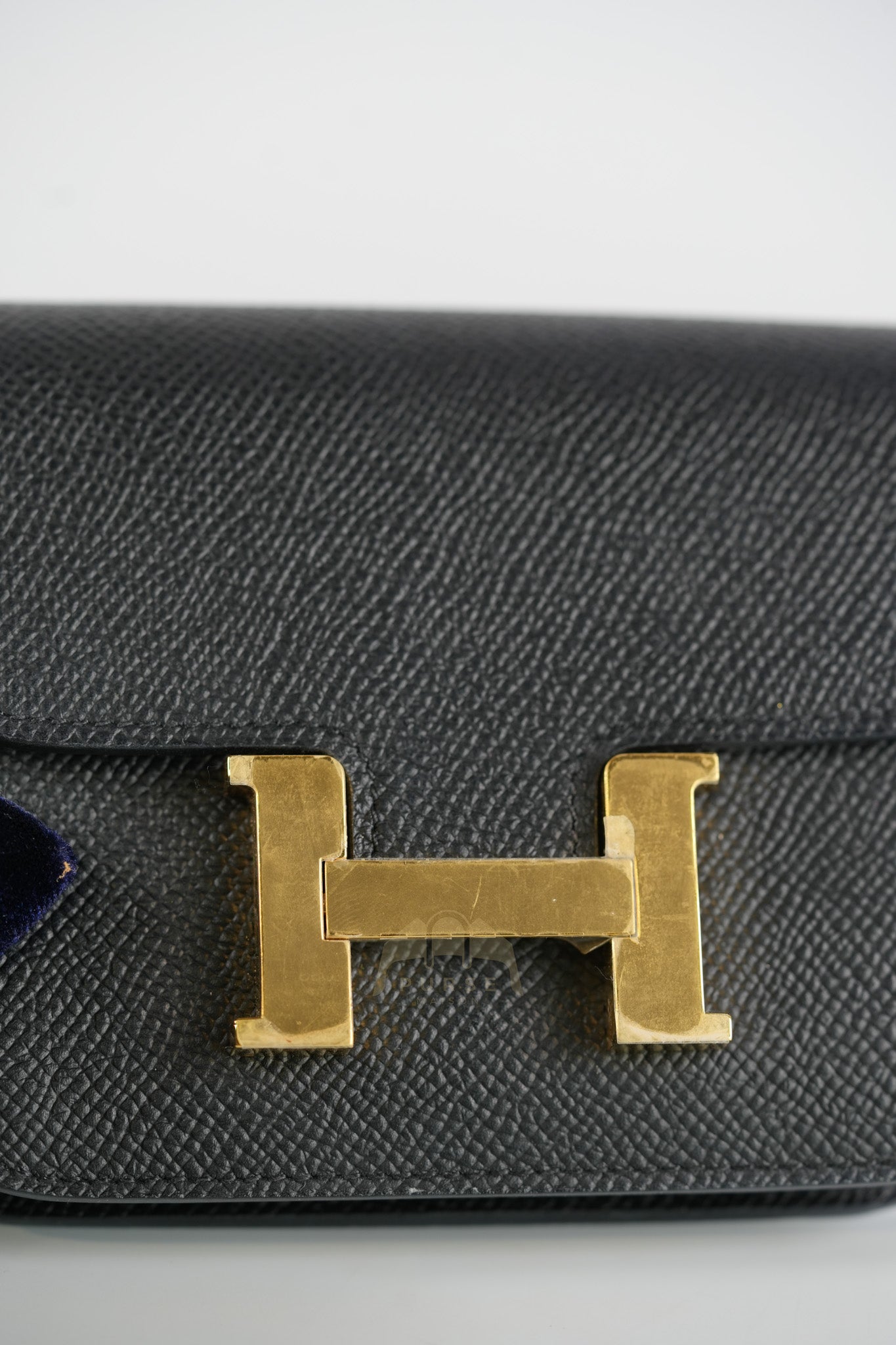 Constance Slim Black in Epsom Leather & Gold Hardware Stamp W (2024) | Purse Maison Luxury Bags Shop