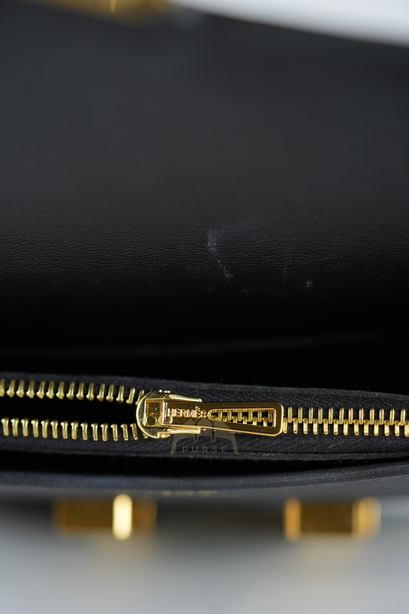 Constance Slim Black in Epsom Leather & Gold Hardware Stamp W (2024) | Purse Maison Luxury Bags Shop