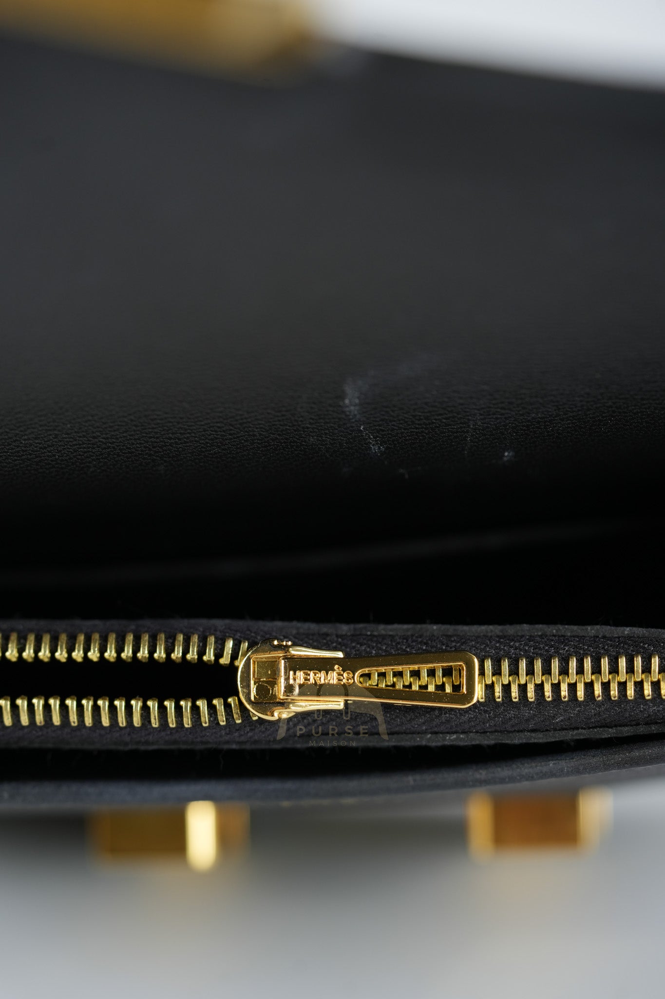 Constance Slim Black in Epsom Leather & Gold Hardware Stamp W (2024) | Purse Maison Luxury Bags Shop