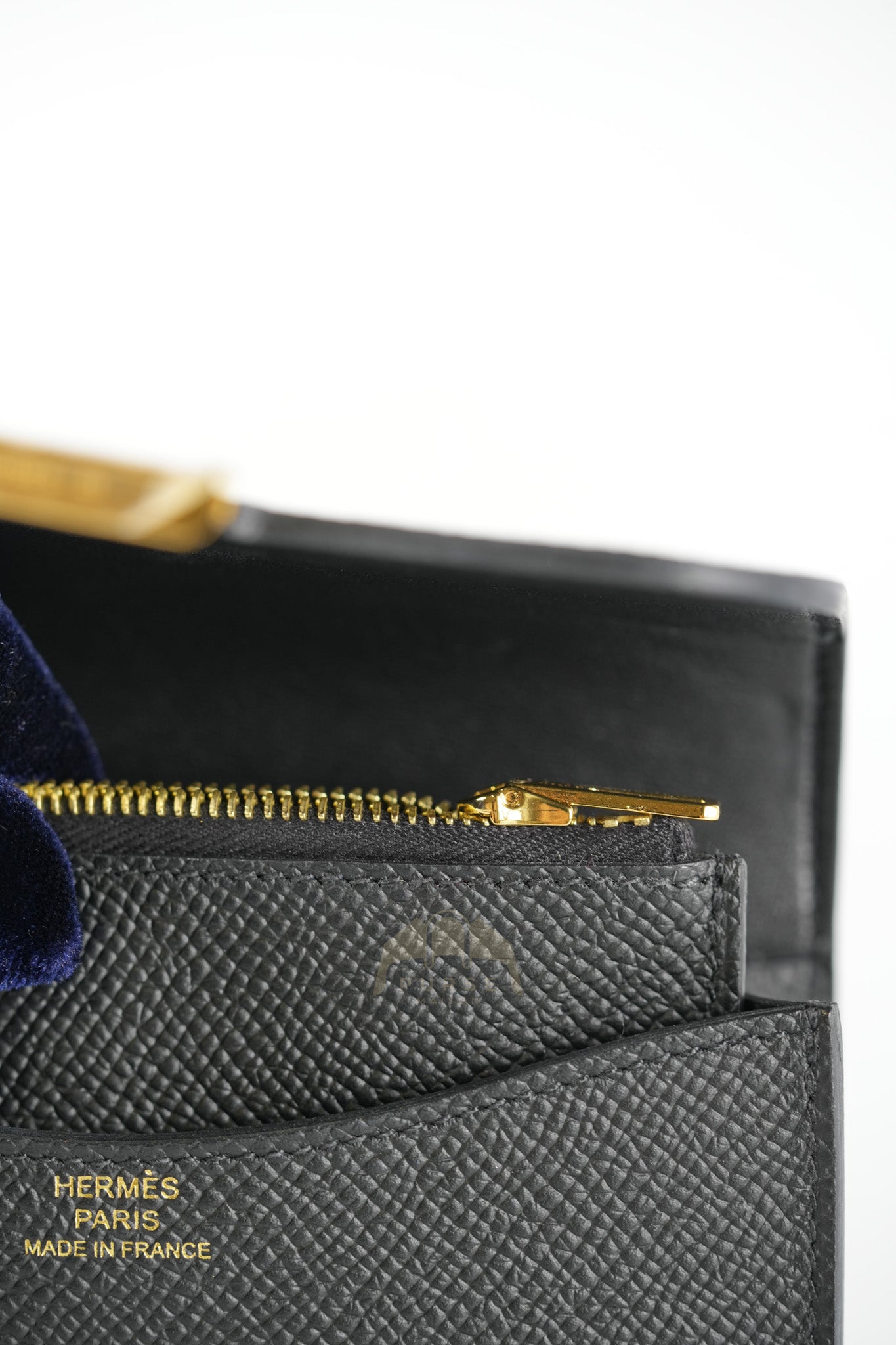 Constance Slim Black in Epsom Leather & Gold Hardware Stamp W (2024) | Purse Maison Luxury Bags Shop