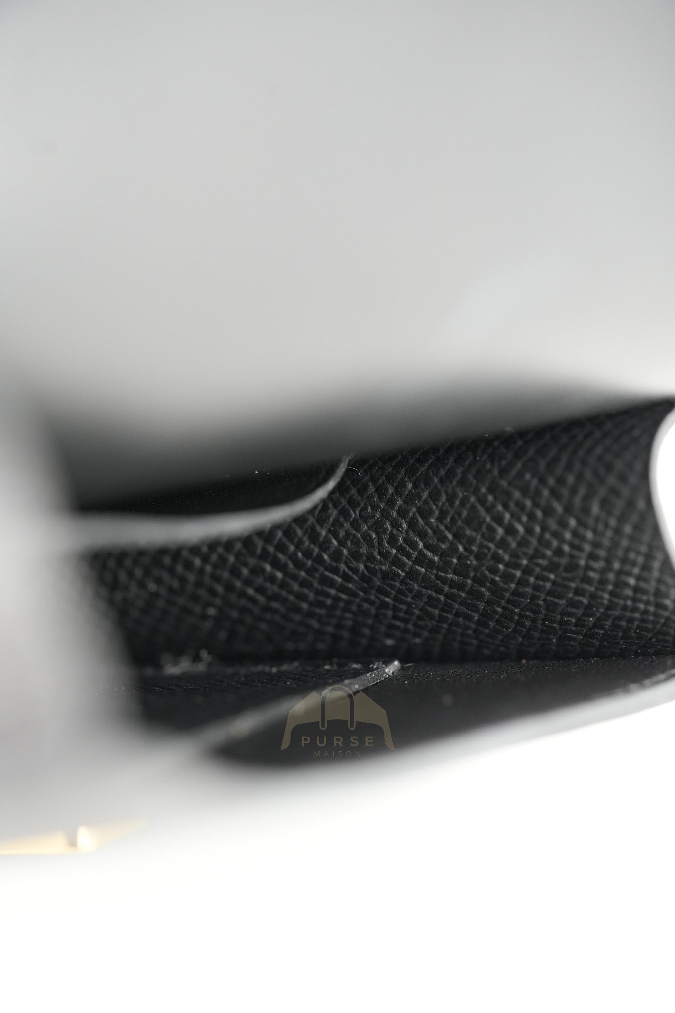 Constance Slim Black in Epsom Leather & Gold Hardware Stamp W (2024) | Purse Maison Luxury Bags Shop