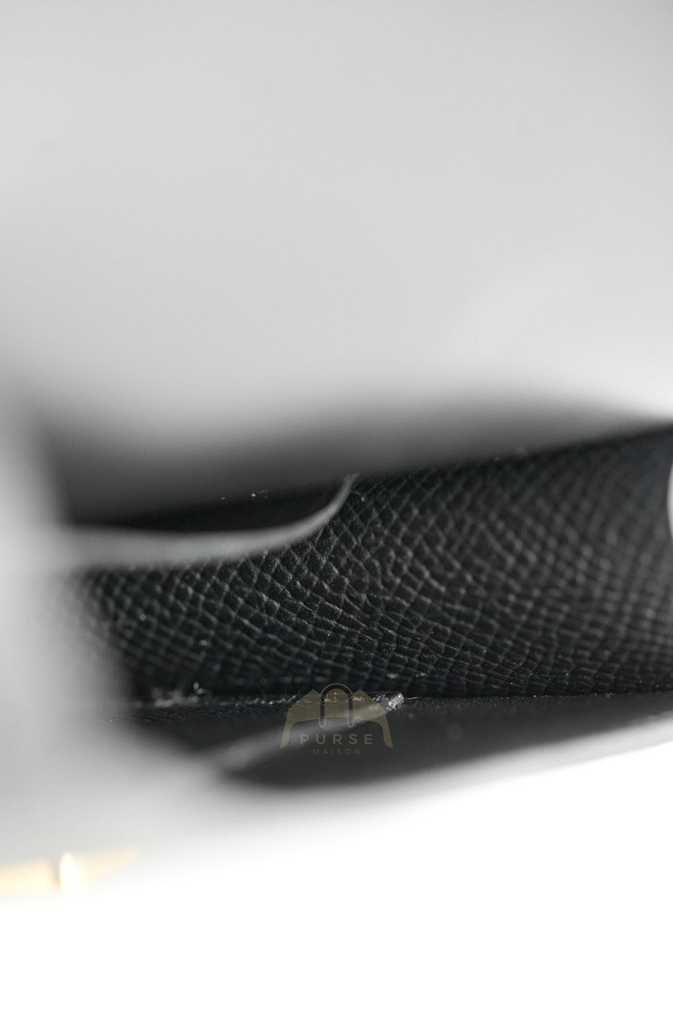 Constance Slim Black in Epsom Leather & Gold Hardware Stamp W (2024) | Purse Maison Luxury Bags Shop