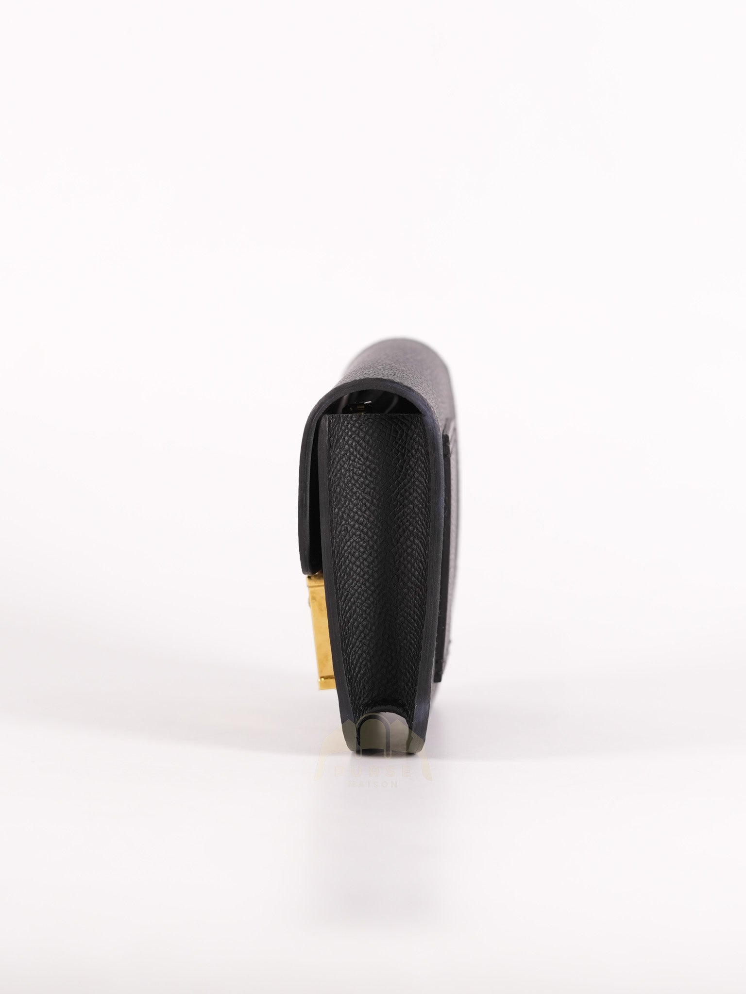 Constance Slim Black in Epsom Leather & Gold Hardware Stamp W (2024) | Purse Maison Luxury Bags Shop