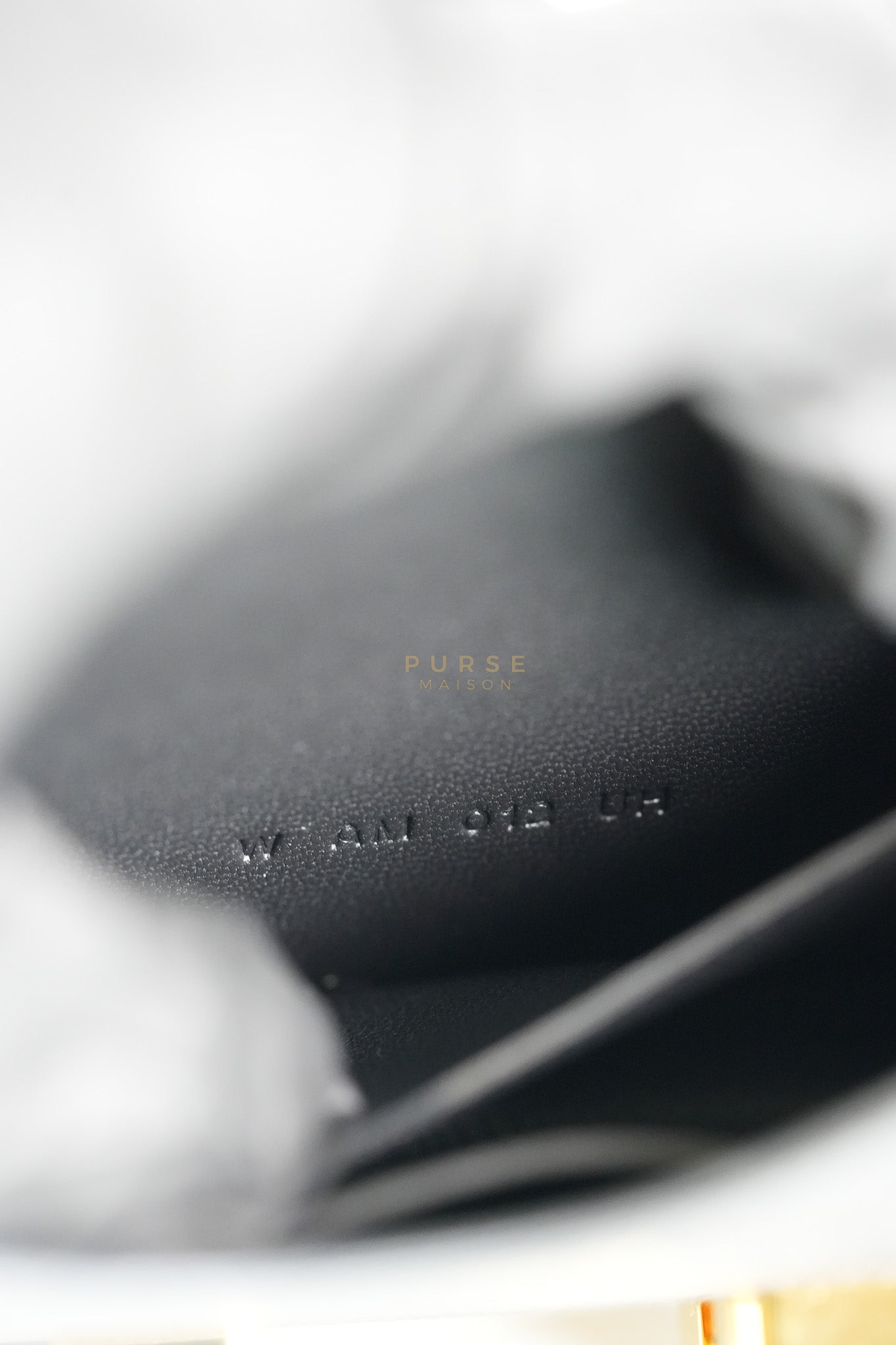 Constance Slim in Black Epsom Leather and Gold Hardware Stamp W (2024) | Purse Maison Luxury Bags Shop