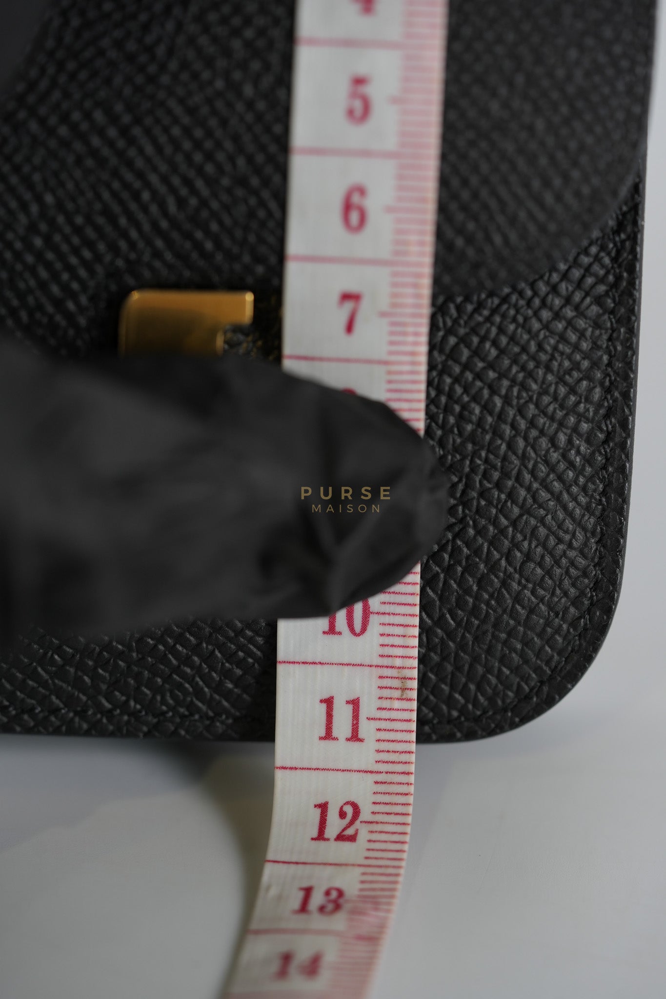 Constance Slim in Black Epsom Leather and Gold Hardware Stamp W (2024) | Purse Maison Luxury Bags Shop