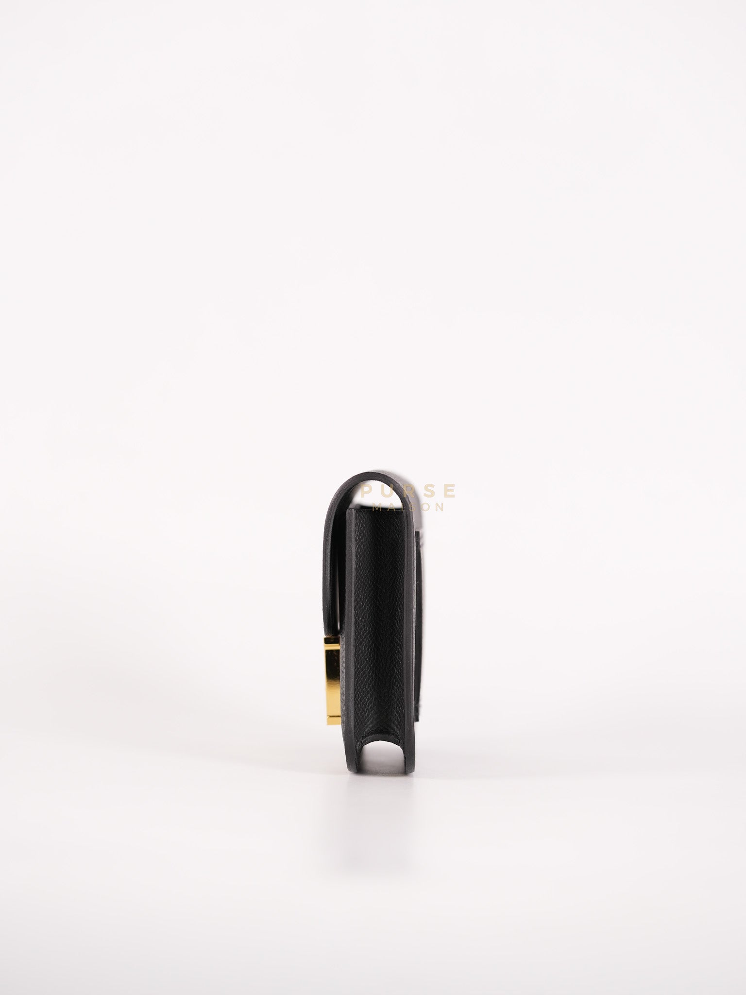Constance Slim in Black Epsom Leather and Gold Hardware Stamp W (2024) | Purse Maison Luxury Bags Shop