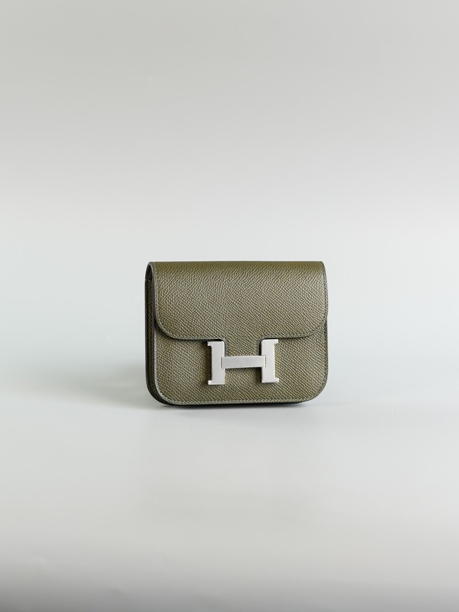 Constance Slim Wallet in Vert de Gris Epsom Leather & Palladium Hardware Stamp Y (2020) | Purse Maison Luxury Bags Shop