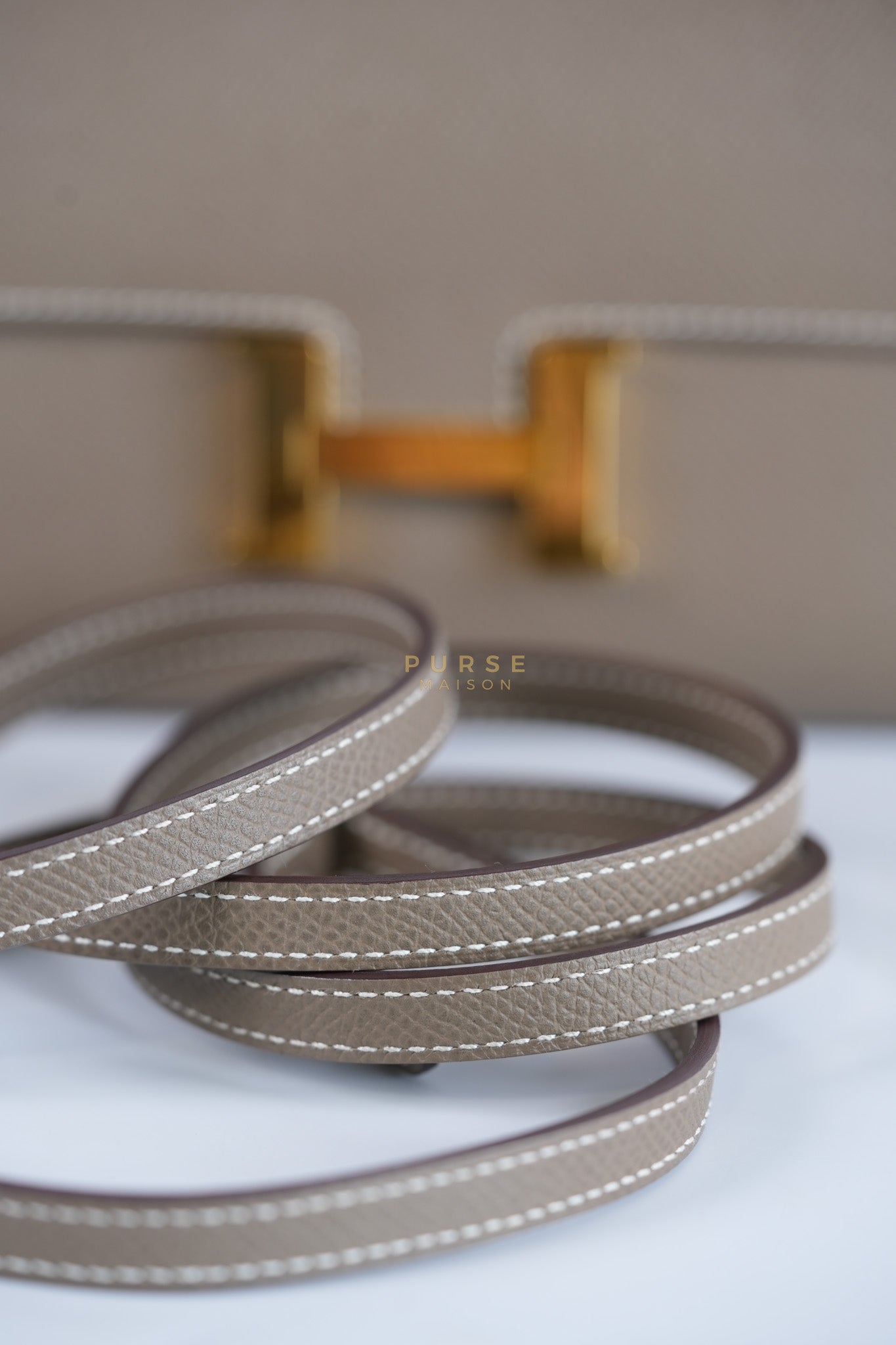 Constance To Go Etoupe Epsom Leather Gold Hardware Stamp B(2023) | Purse Maison Luxury Bags Shop