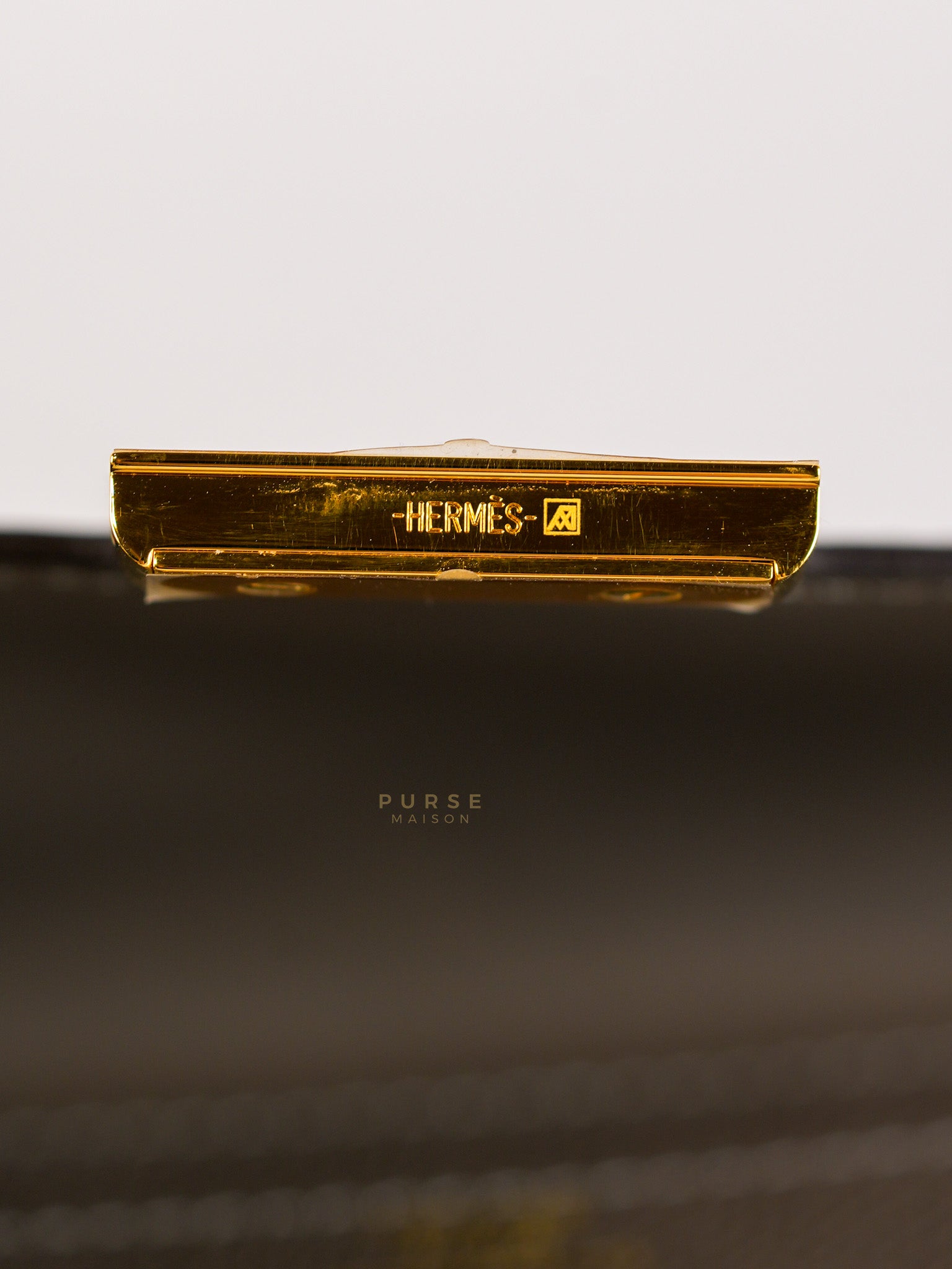 Constance To Go Gris Meyer Epsom Leather in Gold Hardware Stamp U (2022) | Purse Maison Luxury Bags Shop