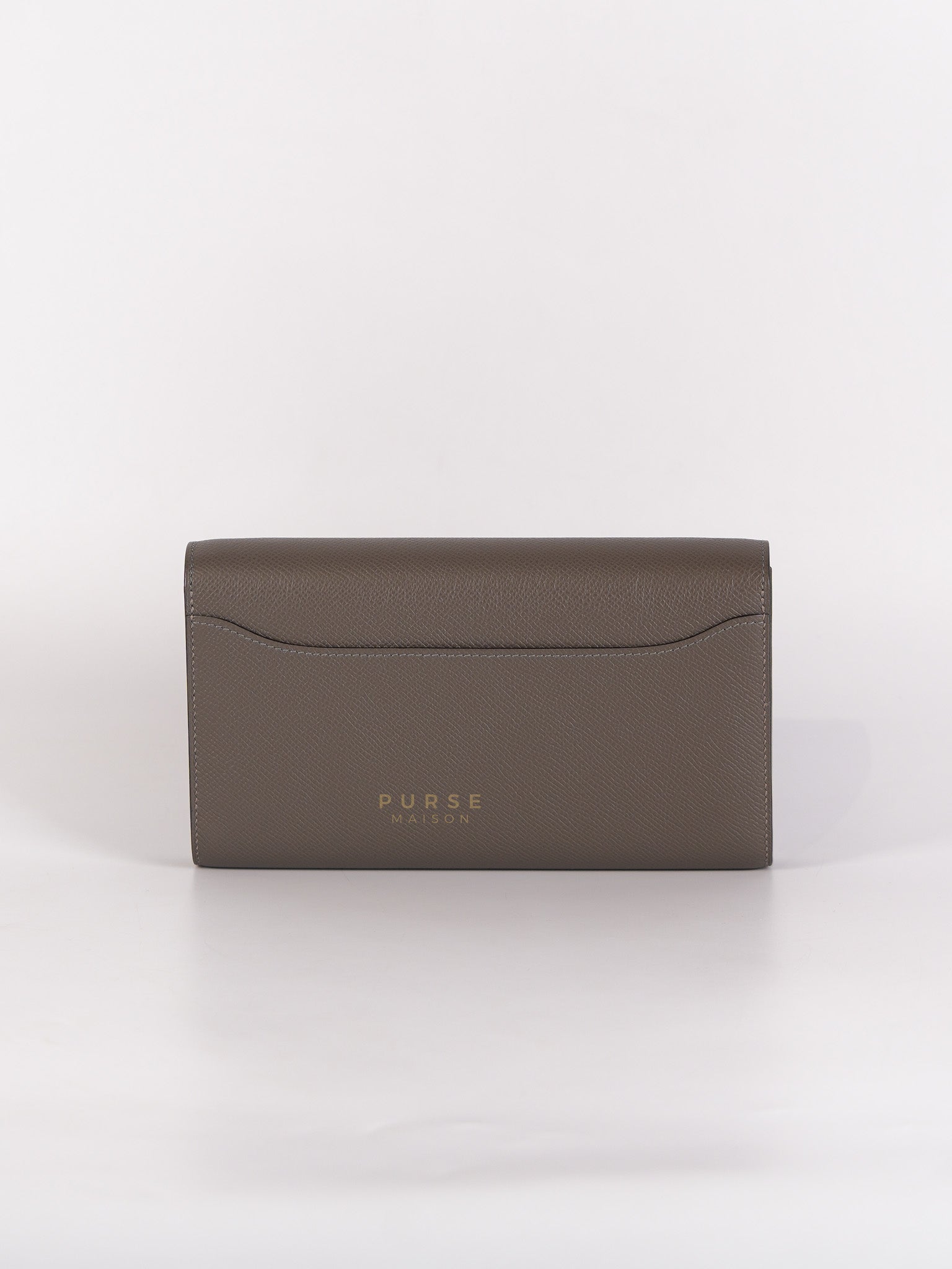 Constance To Go Gris Meyer Epsom Leather in Gold Hardware Stamp U (2022) | Purse Maison Luxury Bags Shop