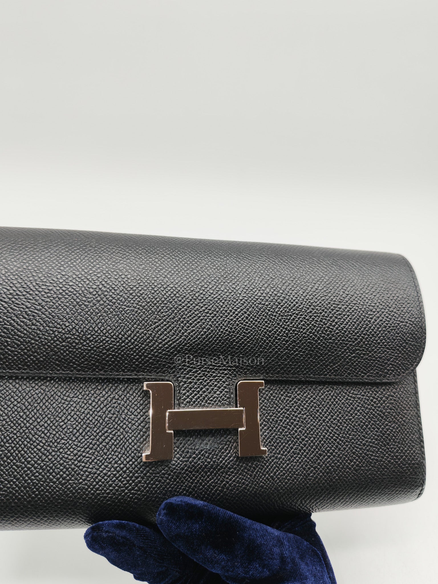 Constance To Go in Black Epsom Leather and Palladium Hardware Stamp A (2017) | Purse Maison Luxury Bags Shop