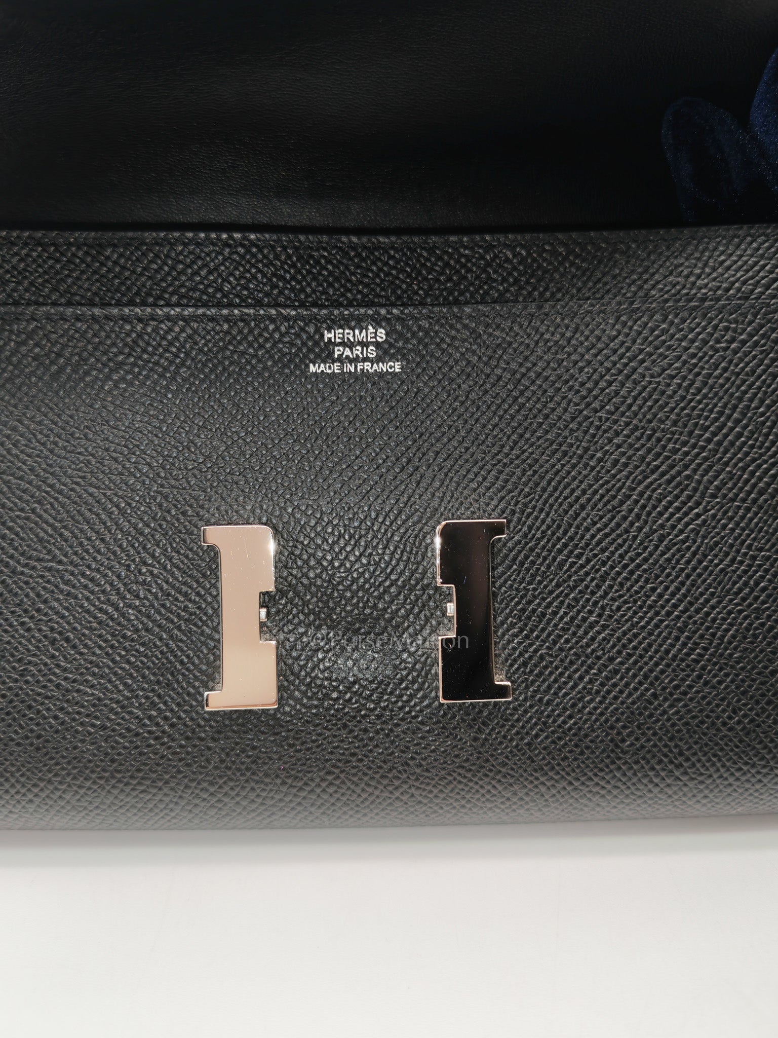 Constance To Go in Black Epsom Leather and Palladium Hardware Stamp A (2017) | Purse Maison Luxury Bags Shop
