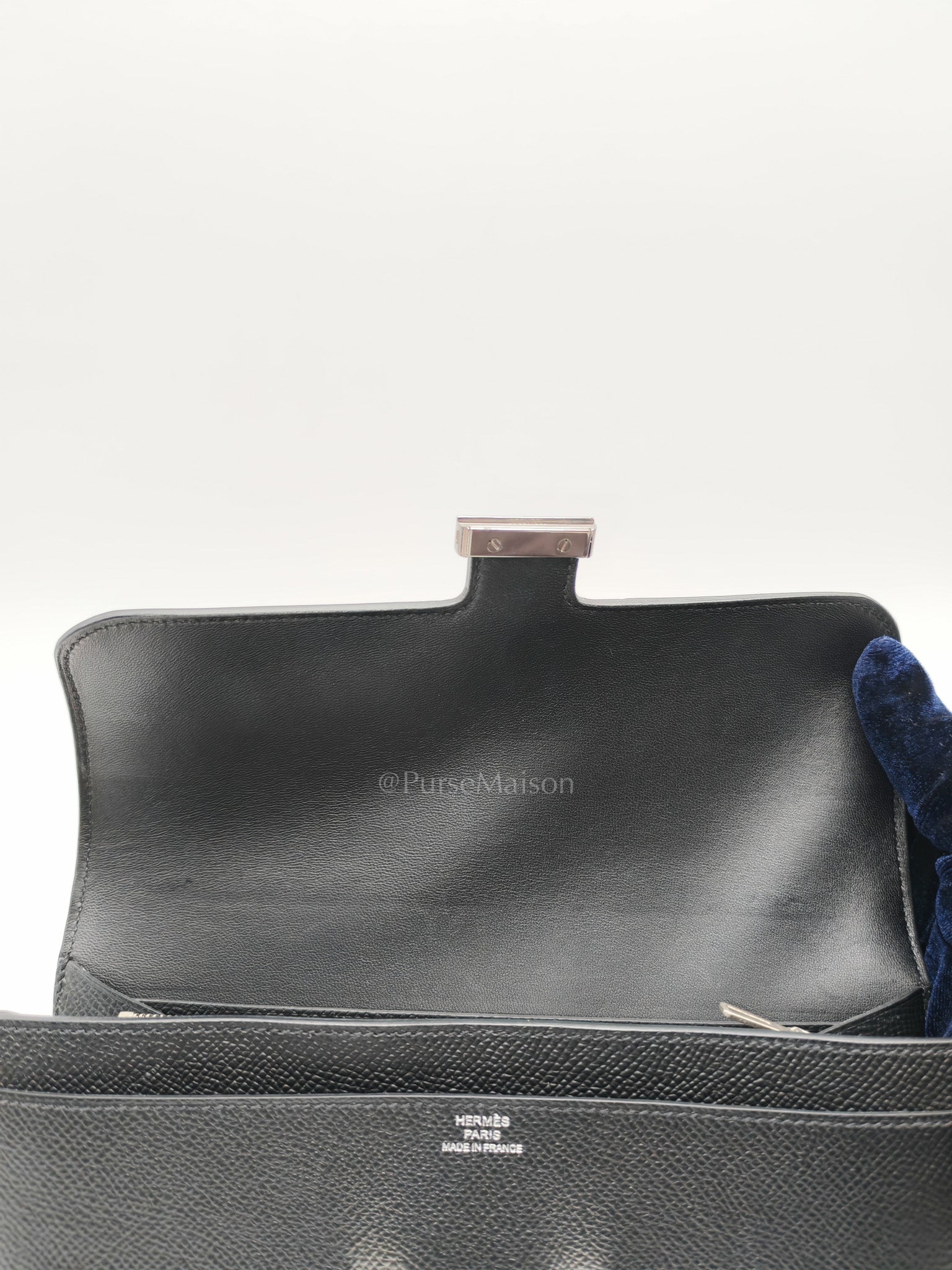 Constance To Go in Black Epsom Leather and Palladium Hardware Stamp A (2017) | Purse Maison Luxury Bags Shop