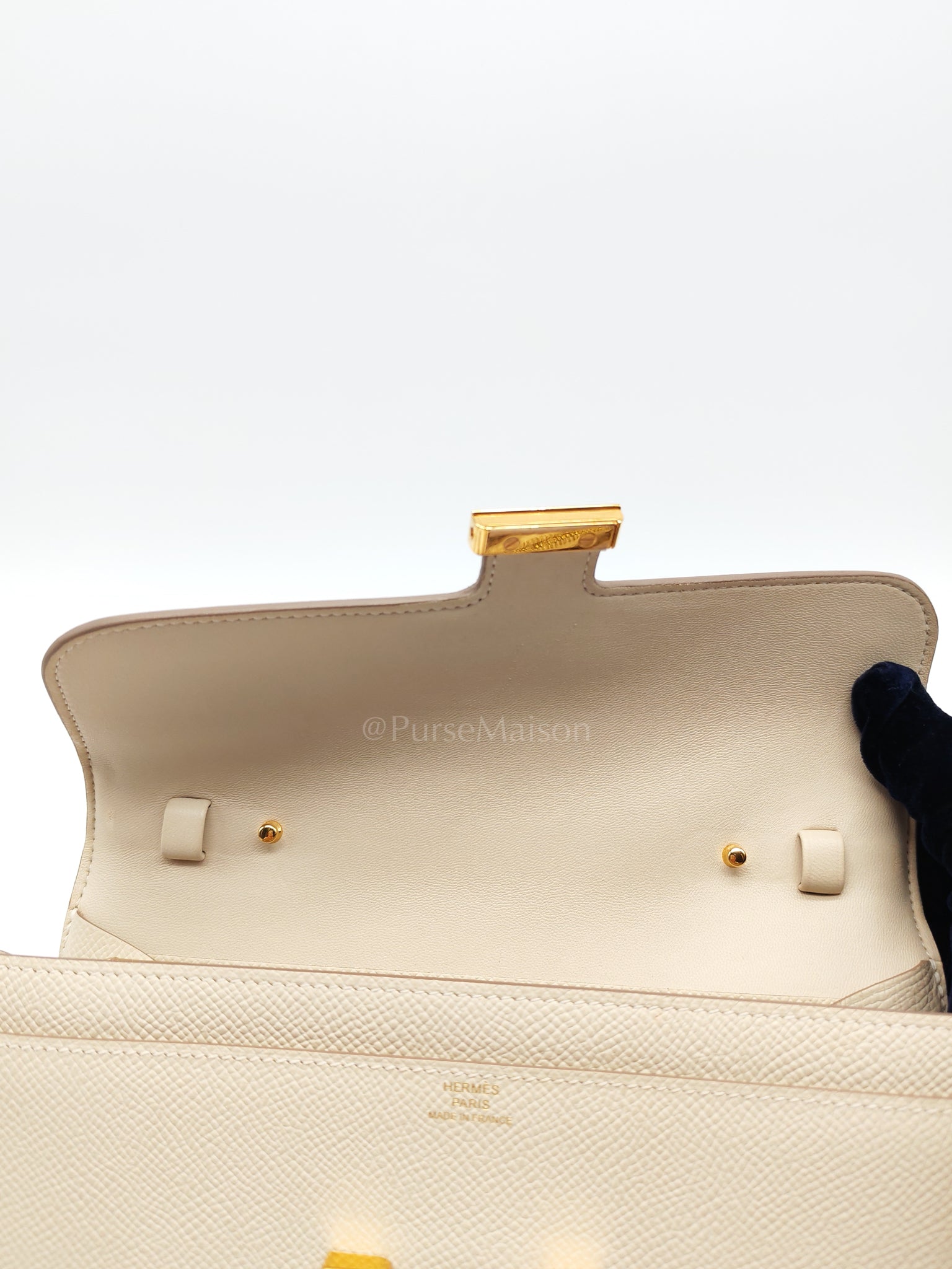 Constance To Go in Crai Epsom Leather and Gold Hardware Stamp U (2022) | Purse Maison Luxury Bags Shop