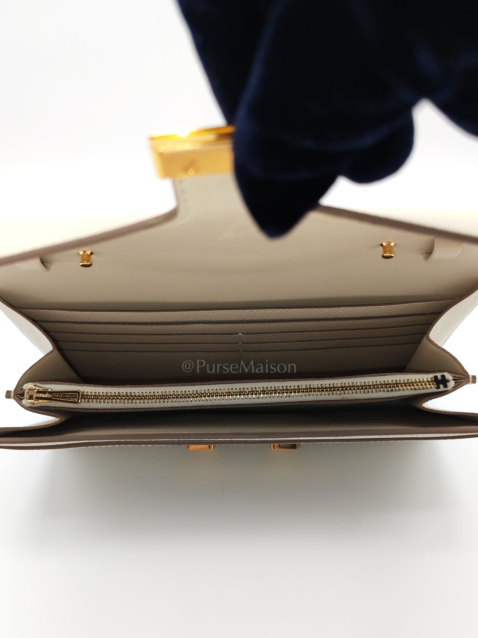 Constance To Go in Crai Epsom Leather and Gold Hardware Stamp U (2022) | Purse Maison Luxury Bags Shop