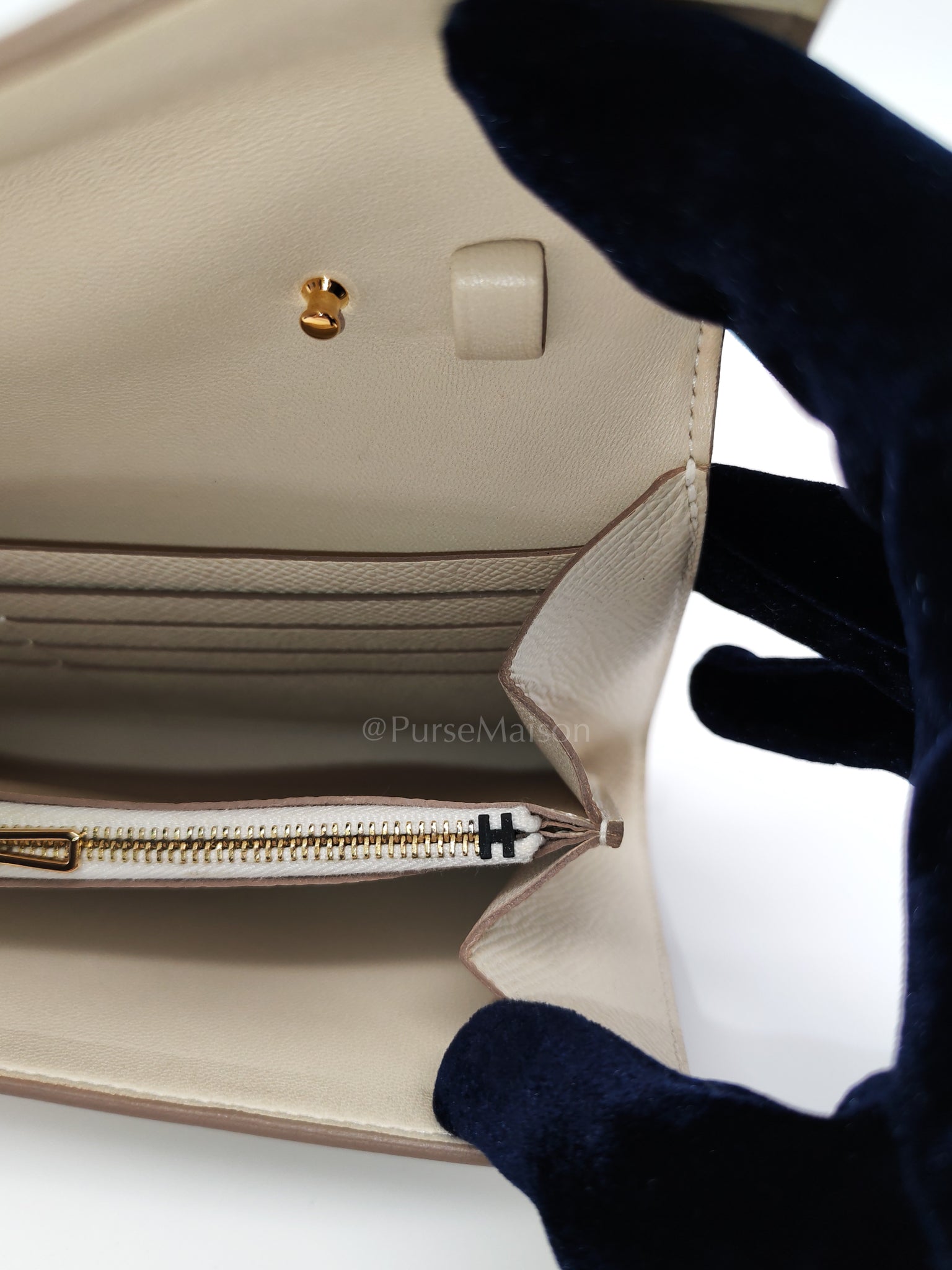 Constance To Go in Crai Epsom Leather and Gold Hardware Stamp U (2022) | Purse Maison Luxury Bags Shop