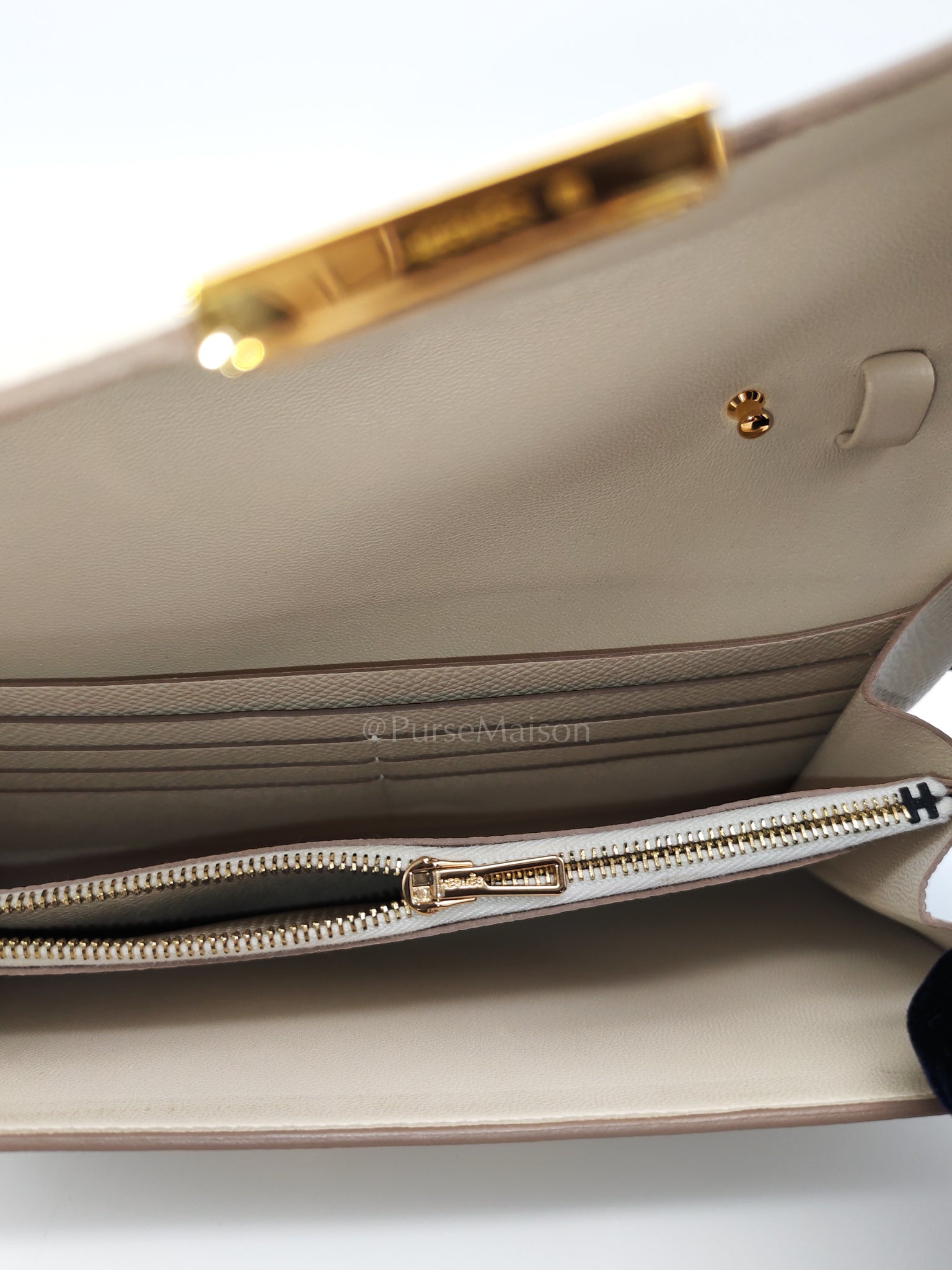 Constance To Go in Crai Epsom Leather and Gold Hardware Stamp U (2022) | Purse Maison Luxury Bags Shop