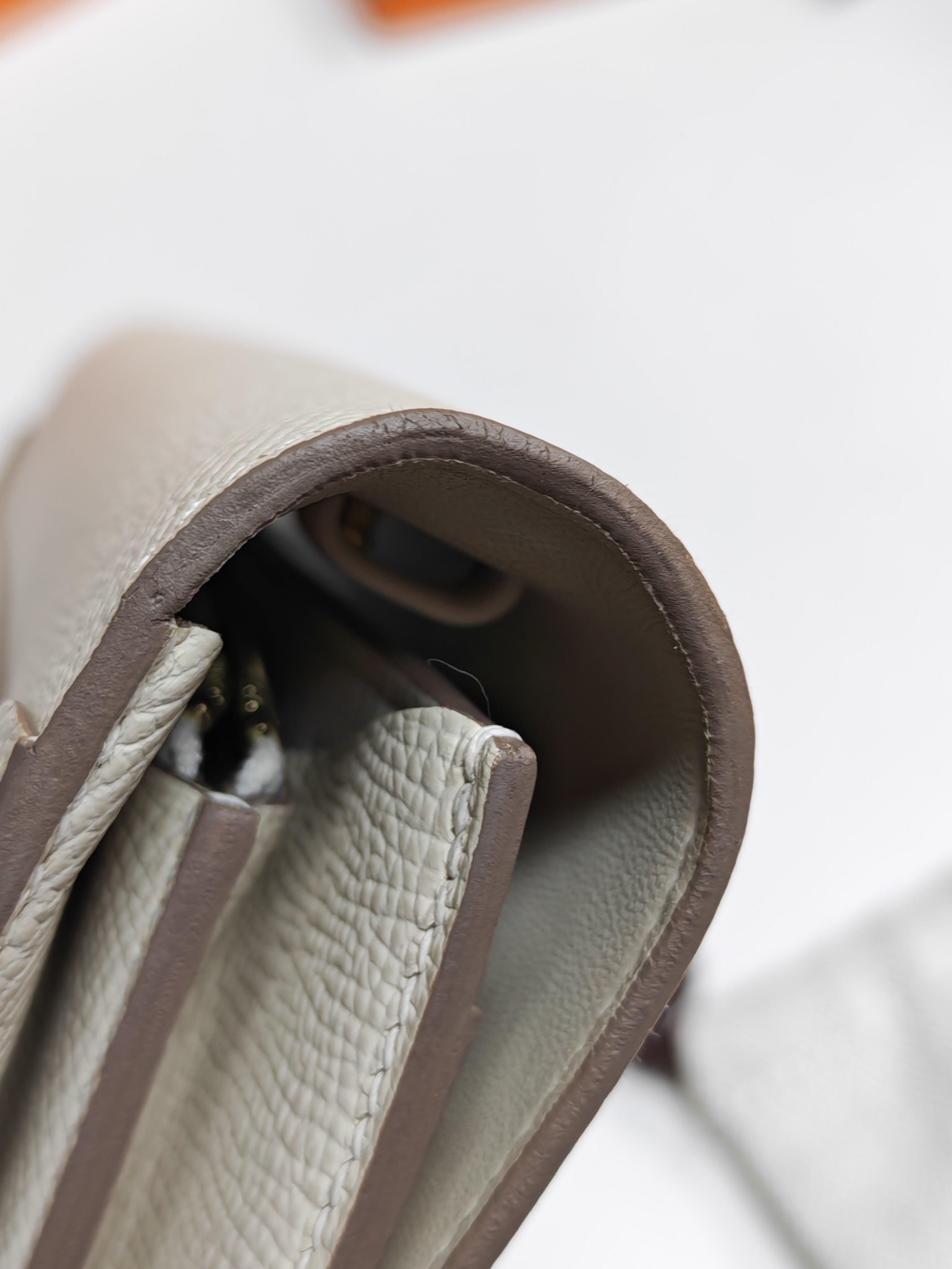 Constance To Go in Crai Epsom Leather and Gold Hardware Stamp U (2022) | Purse Maison Luxury Bags Shop