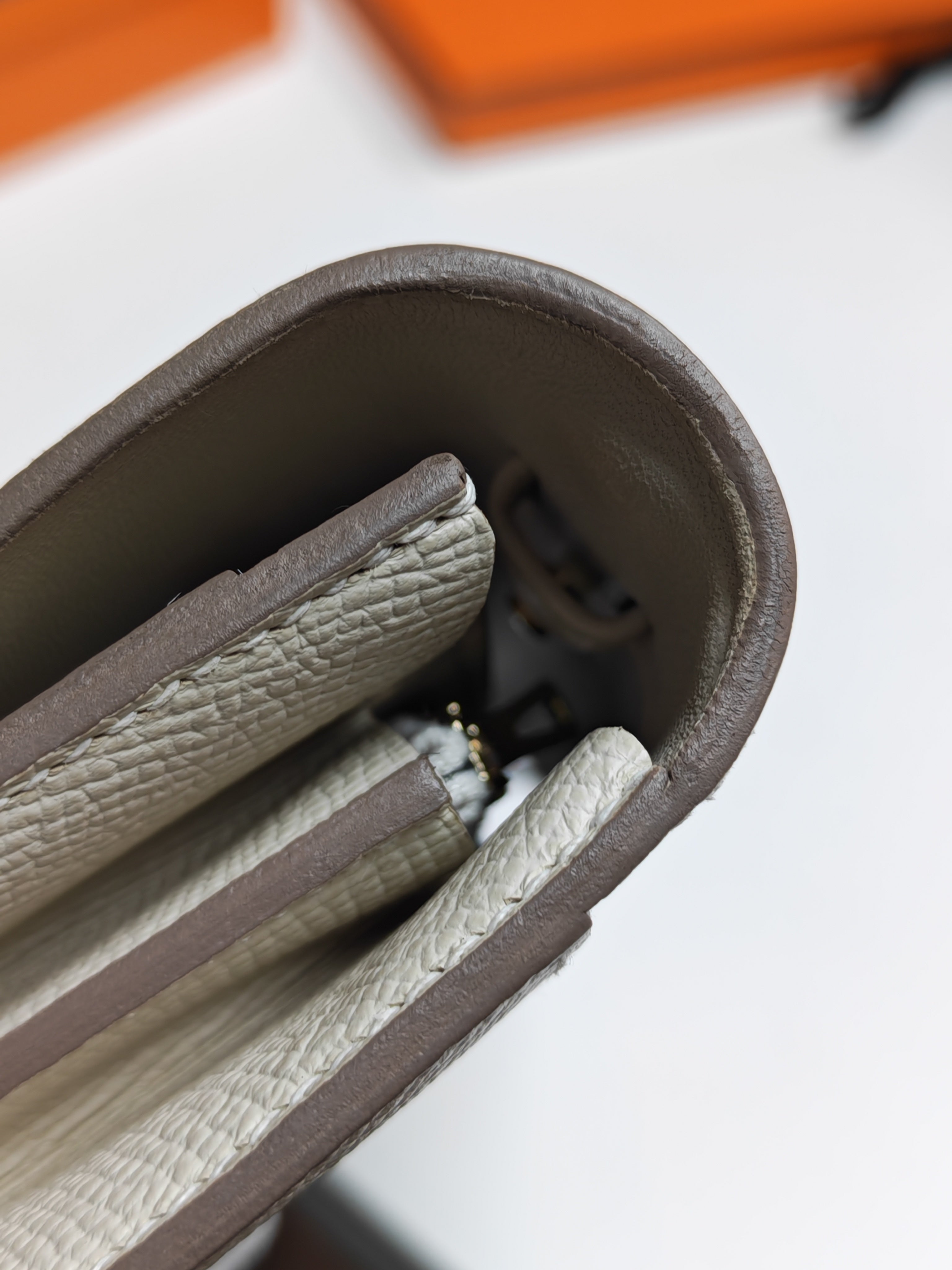 Constance To Go in Crai Epsom Leather and Gold Hardware Stamp U (2022) | Purse Maison Luxury Bags Shop