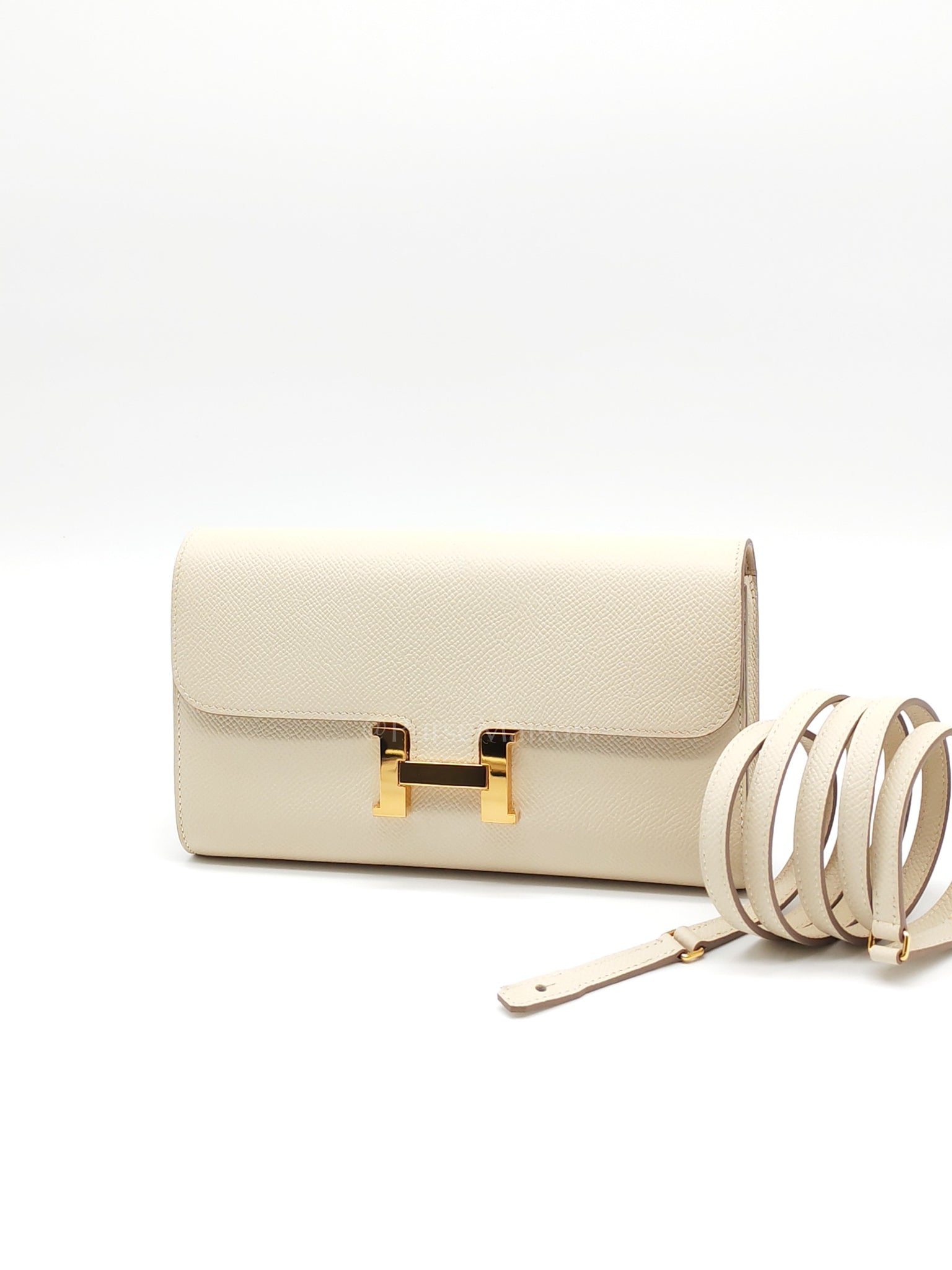 Constance To Go in Crai Epsom Leather and Gold Hardware Stamp U (2022) | Purse Maison Luxury Bags Shop