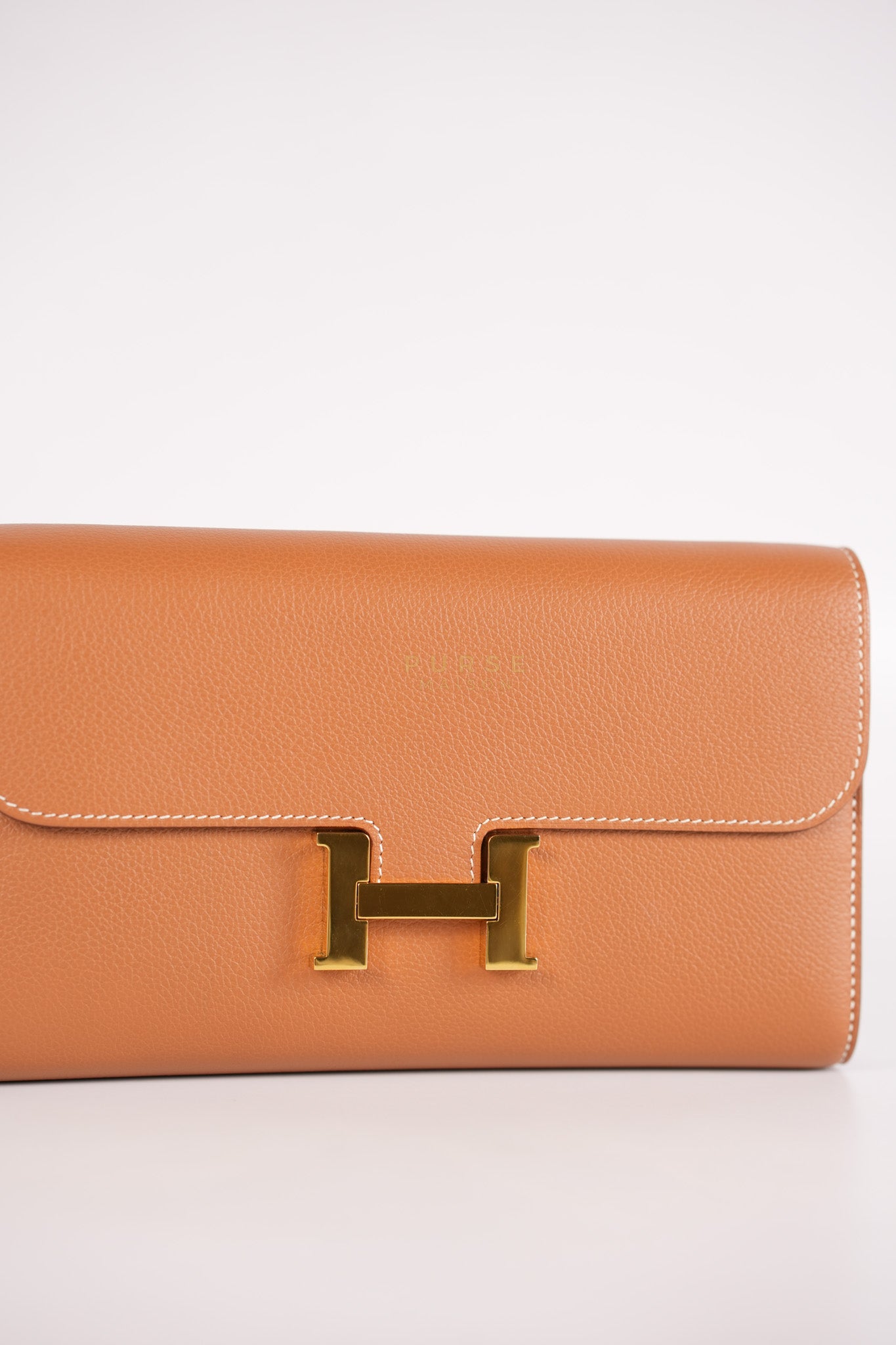 Constance To Go in Gold Evercolor Leather and Gold Hardware Stamp U (2022) | Purse Maison Luxury Bags Shop