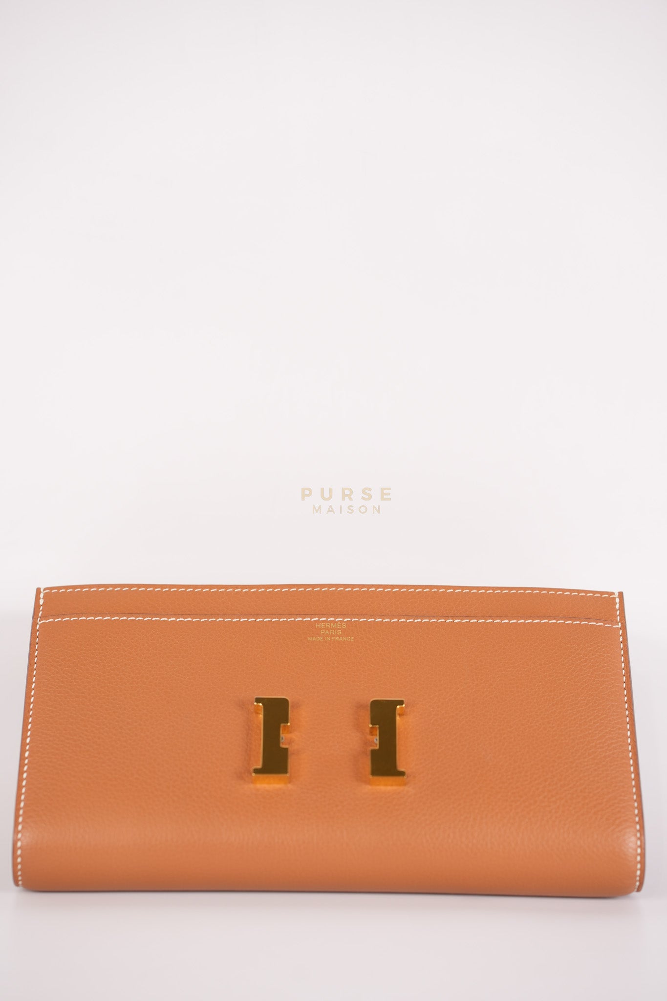 Constance To Go in Gold Evercolor Leather and Gold Hardware Stamp U (2022) | Purse Maison Luxury Bags Shop