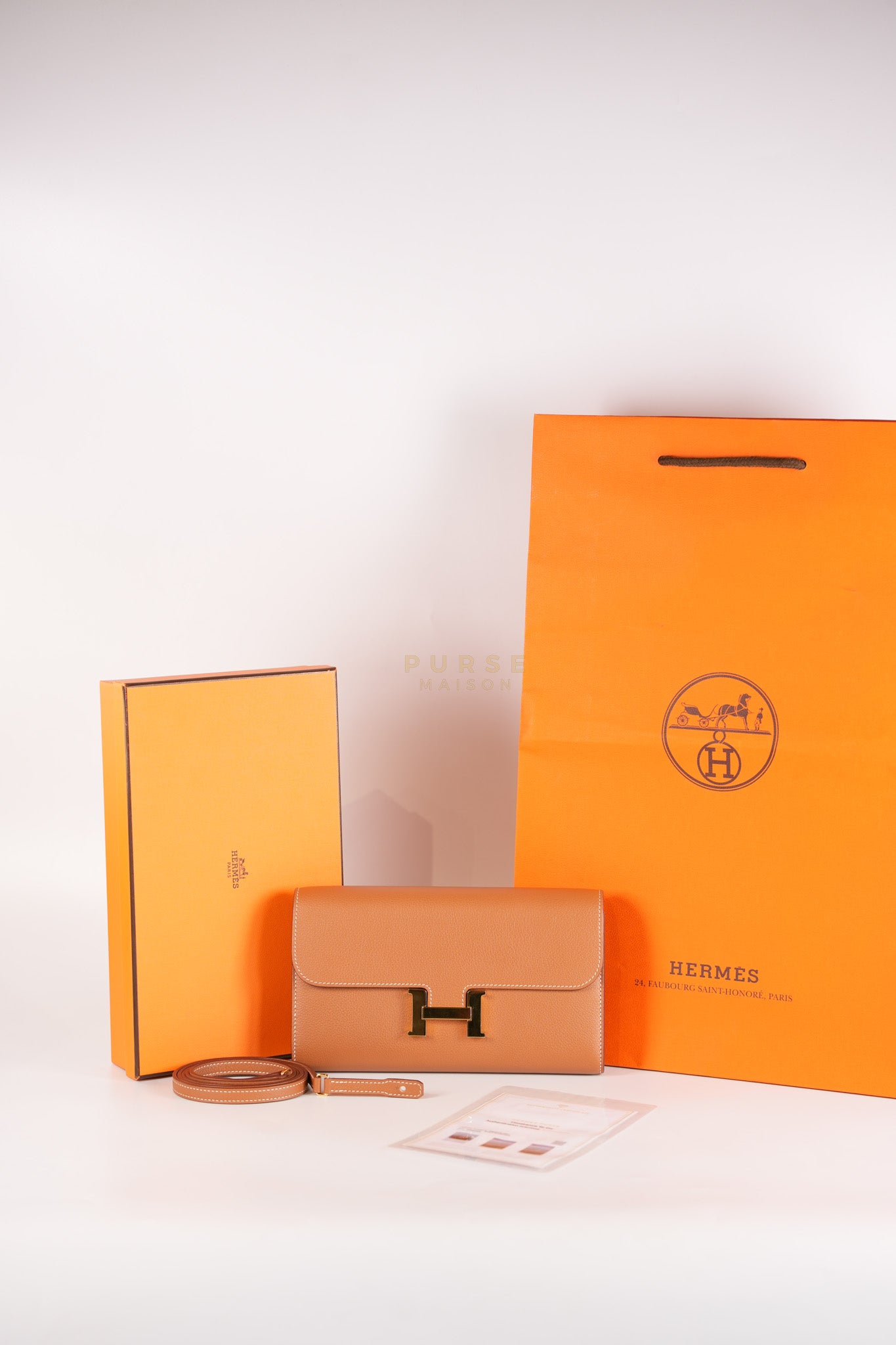Constance To Go in Gold Evercolor Leather and Gold Hardware Stamp U (2022) | Purse Maison Luxury Bags Shop