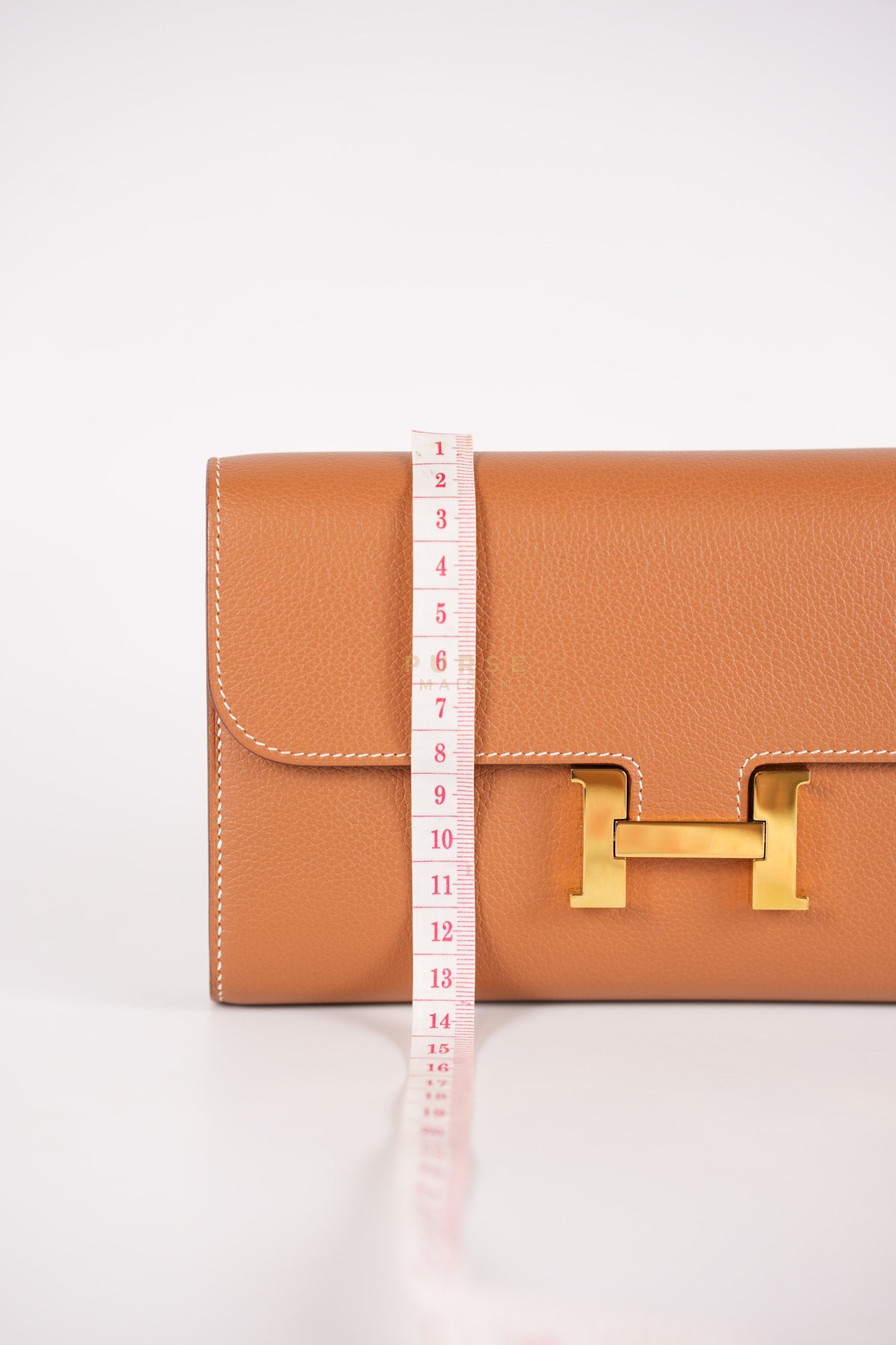 Constance To Go in Gold Evercolor Leather and Gold Hardware Stamp U (2022) | Purse Maison Luxury Bags Shop