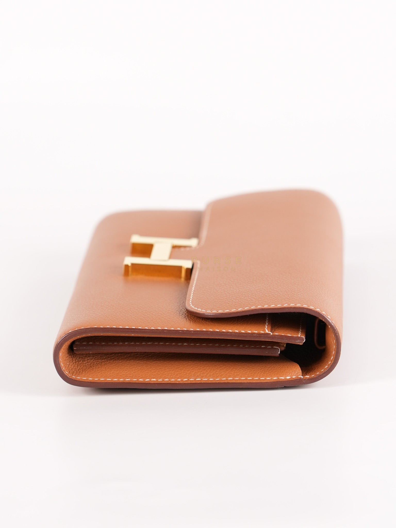 Constance To Go in Gold Evercolor Leather and Gold Hardware Stamp U (2022) | Purse Maison Luxury Bags Shop