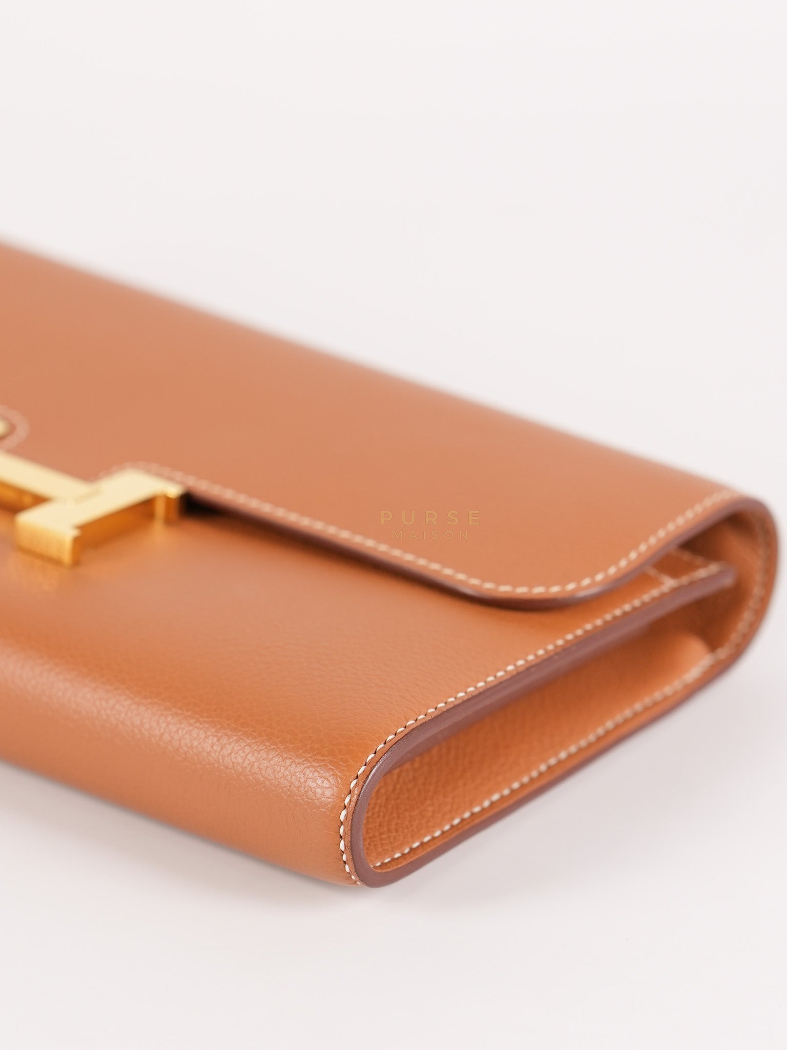 Constance To Go in Gold Evercolor Leather and Gold Hardware Stamp U (2022) | Purse Maison Luxury Bags Shop